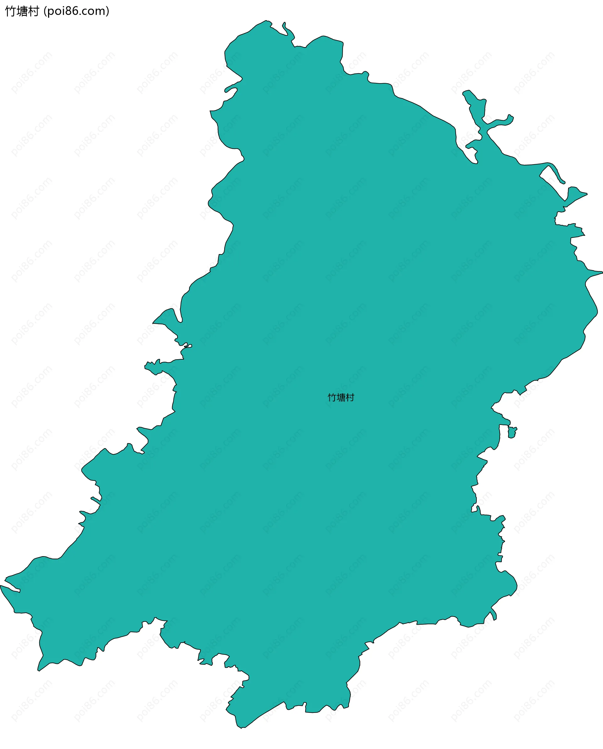 竹塘村边界地图