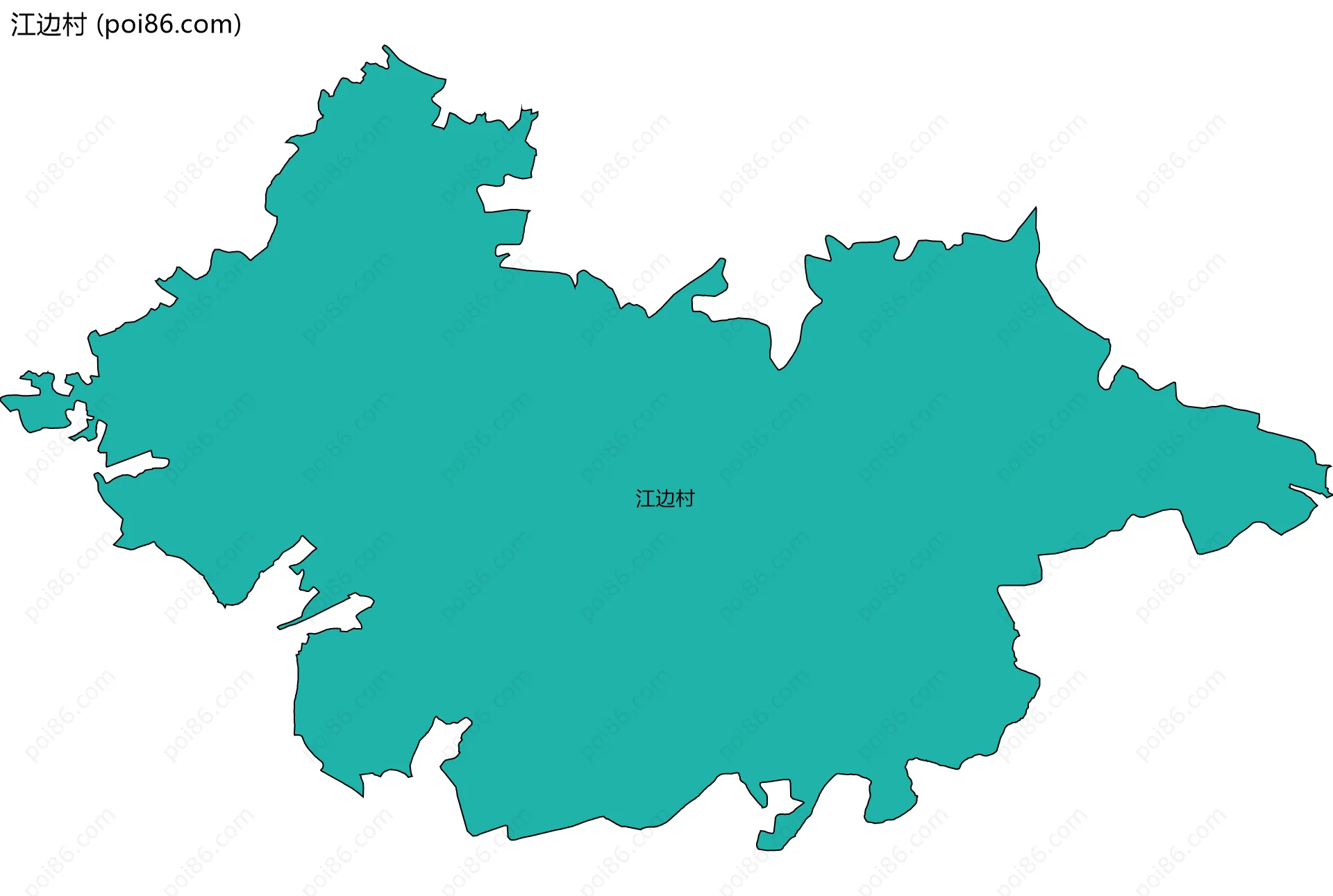 江边村边界地图