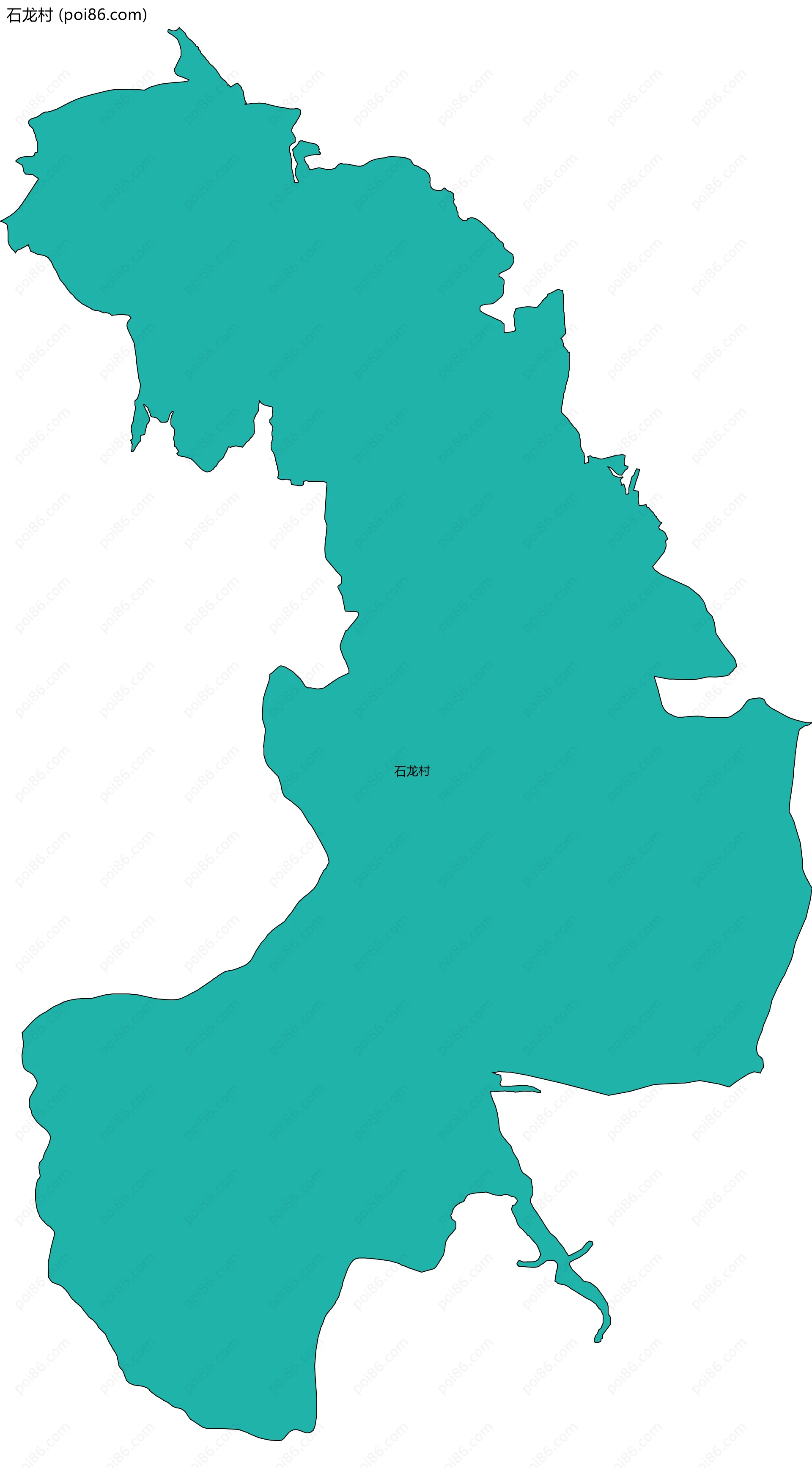 石龙村边界地图