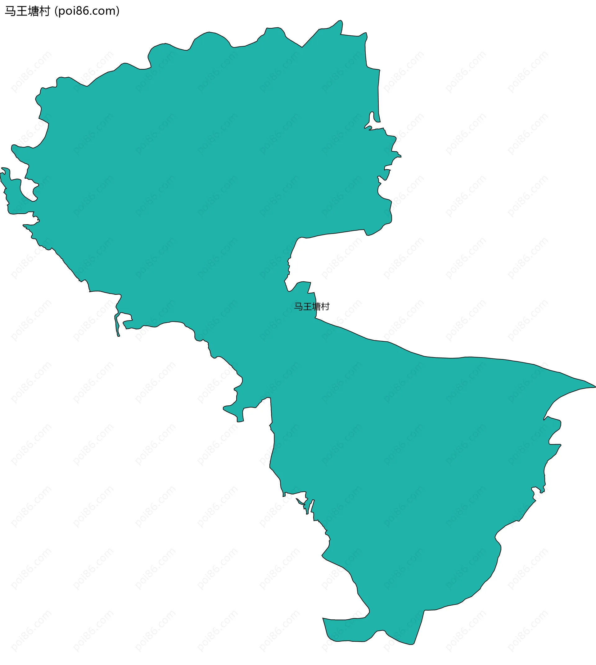 马王塘村边界地图