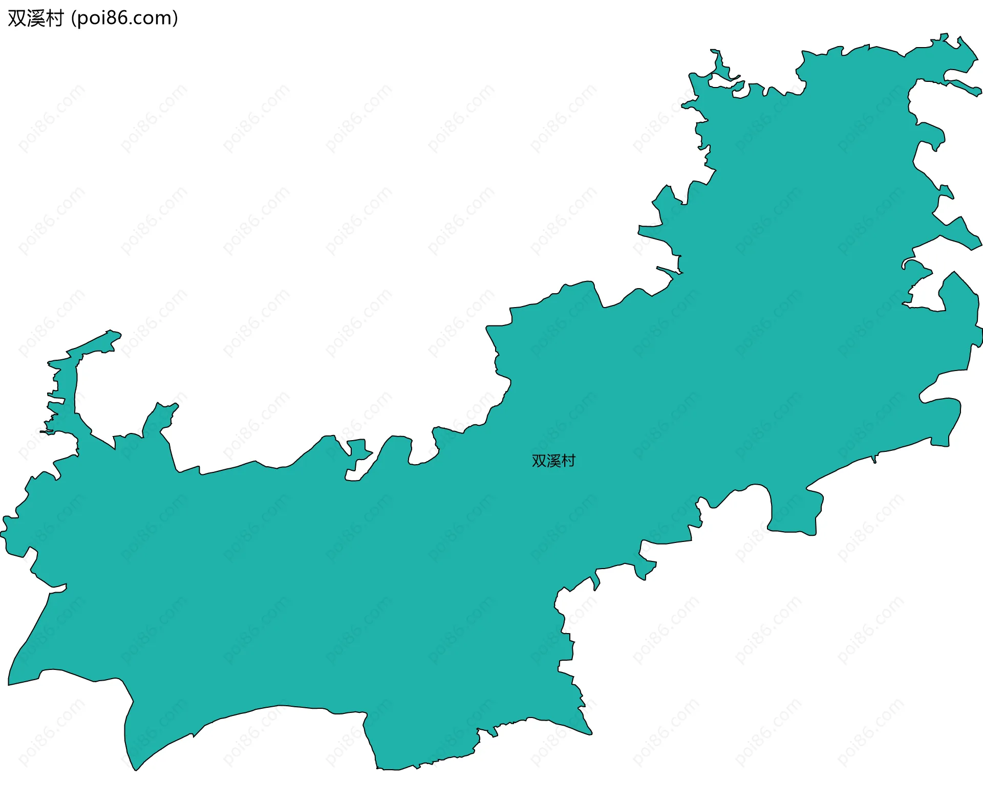 双溪村边界地图