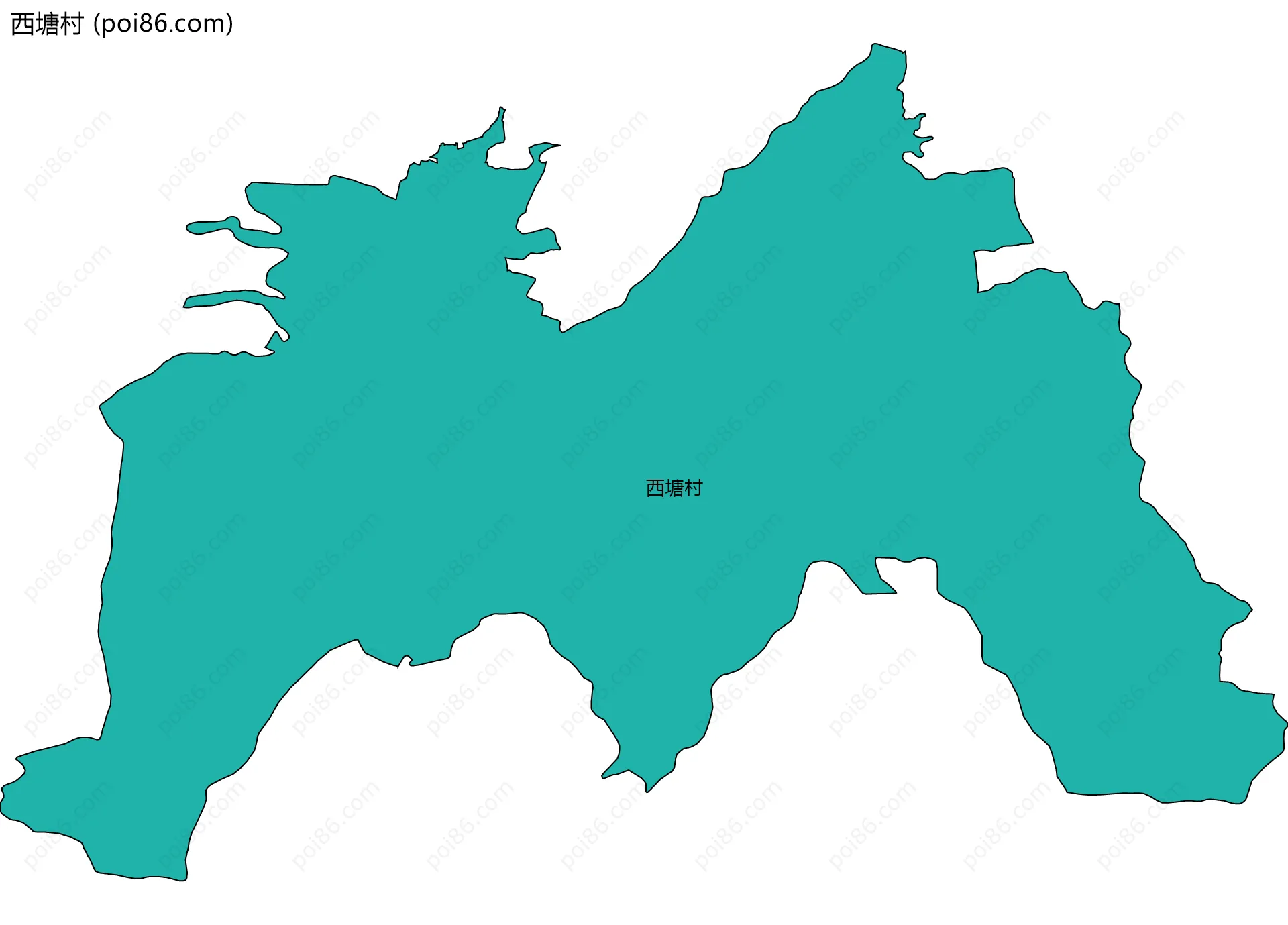 西塘村边界地图