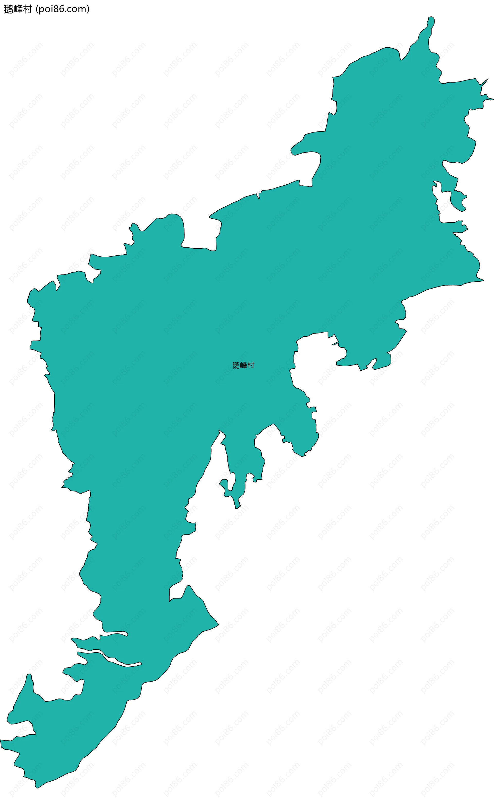 鹅峰村边界地图