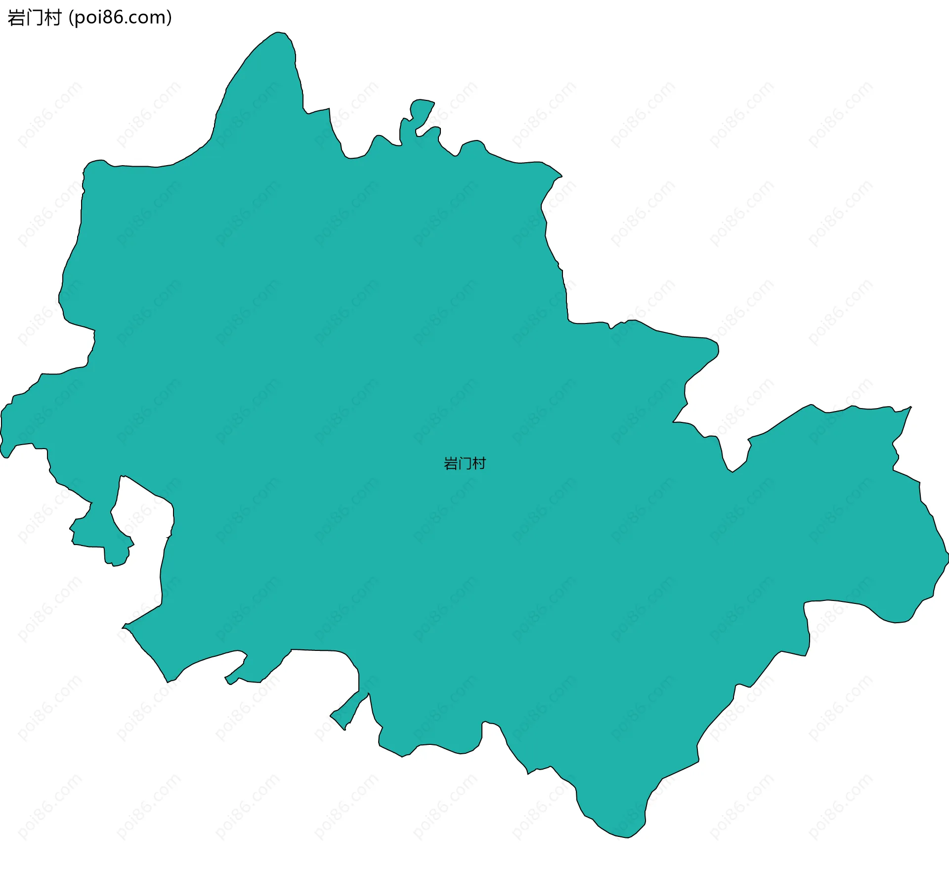 岩门村边界地图