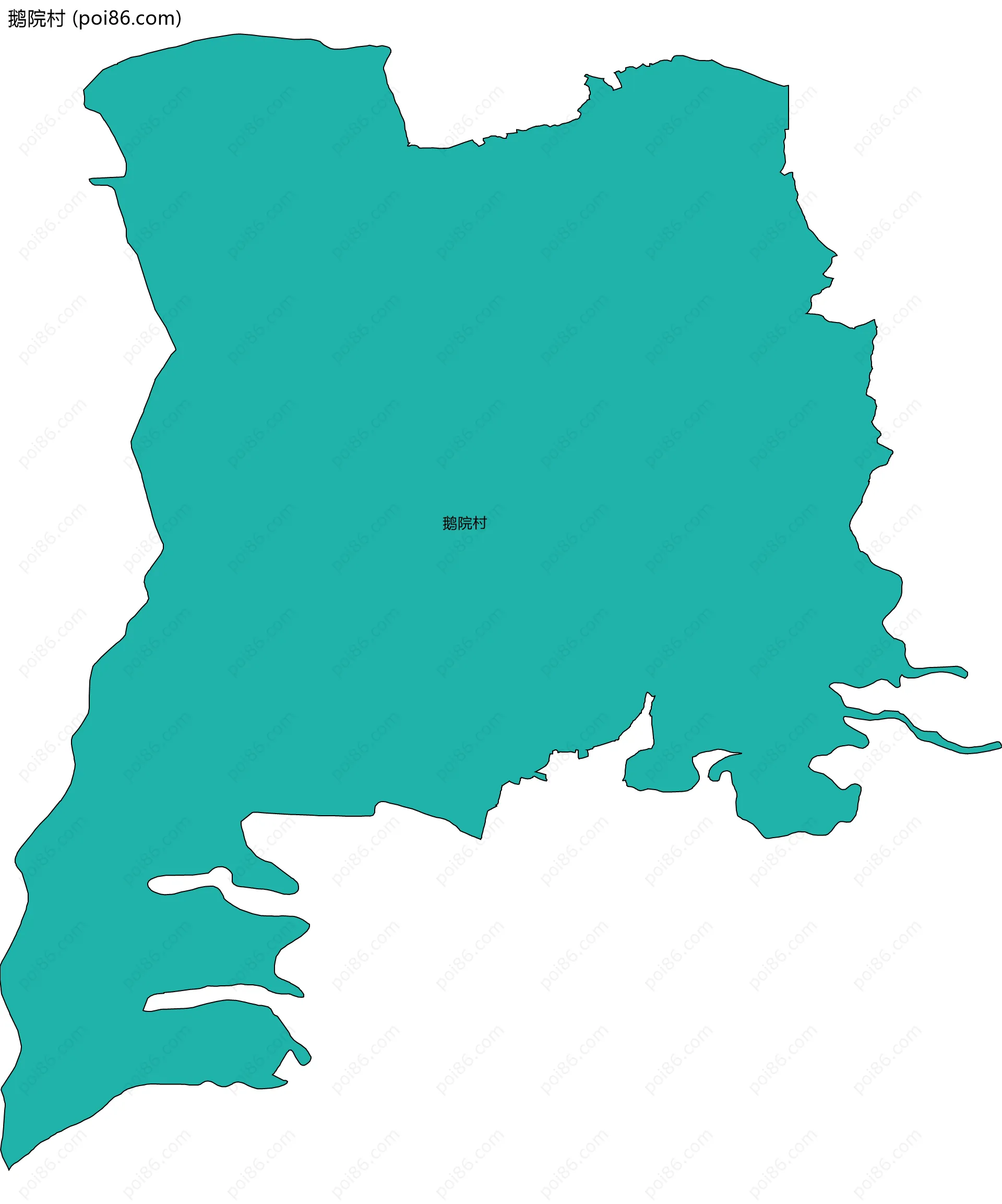 鹅院村边界地图