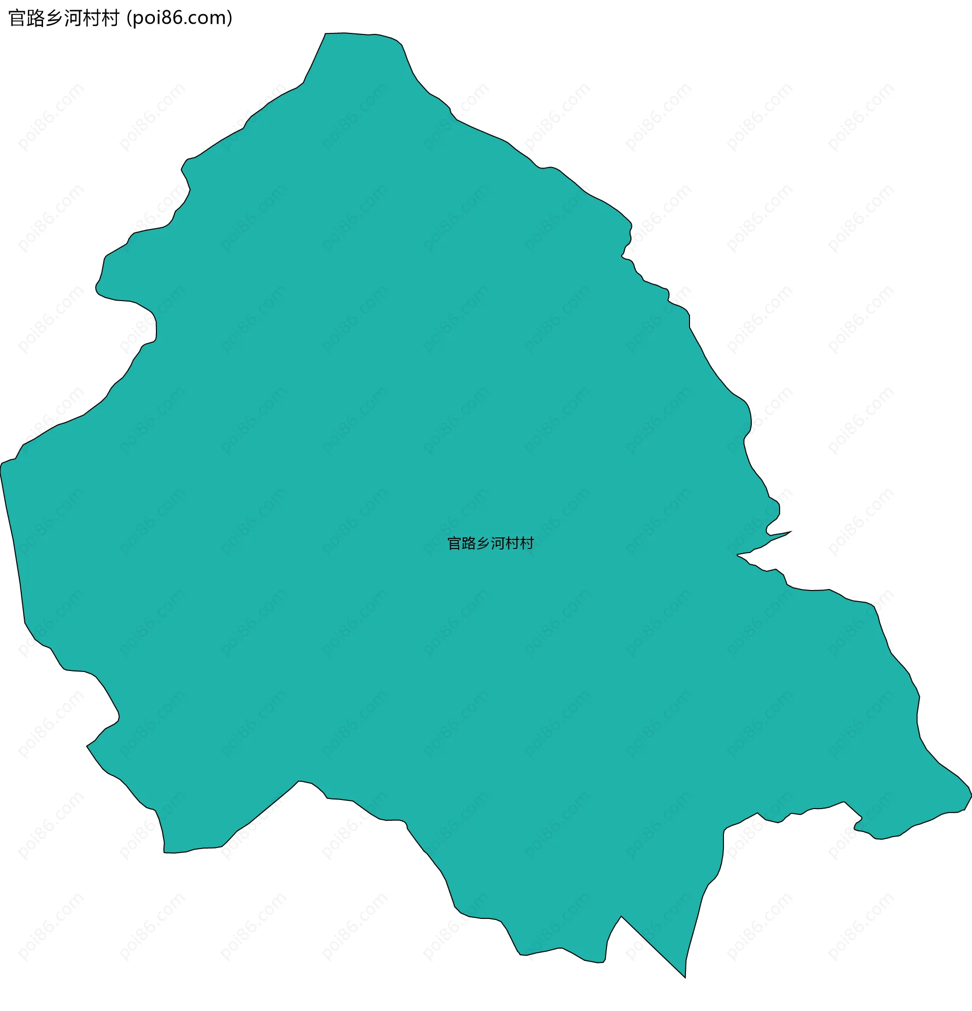 官路乡河村村边界地图