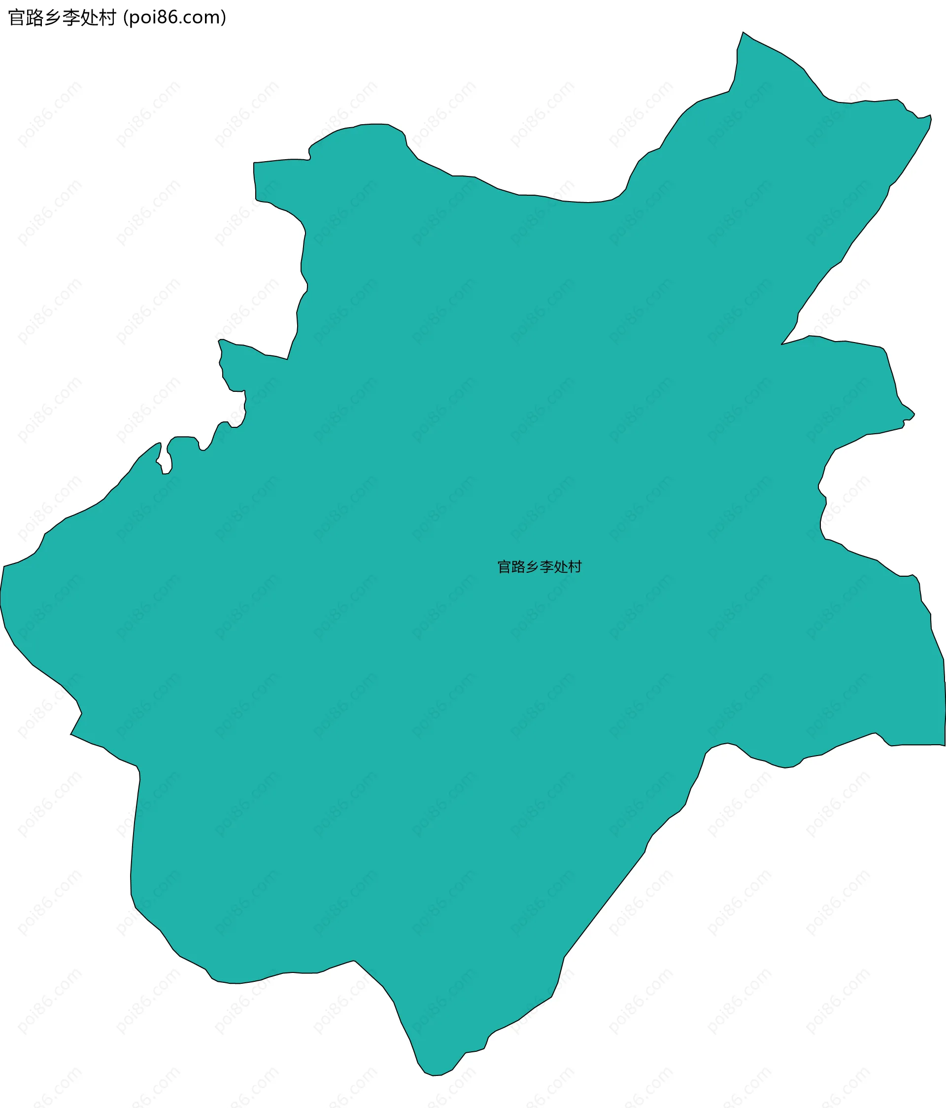 官路乡李处村边界地图