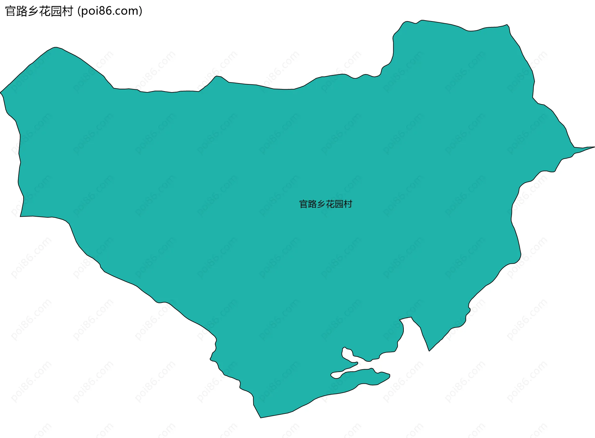 官路乡花园村边界地图