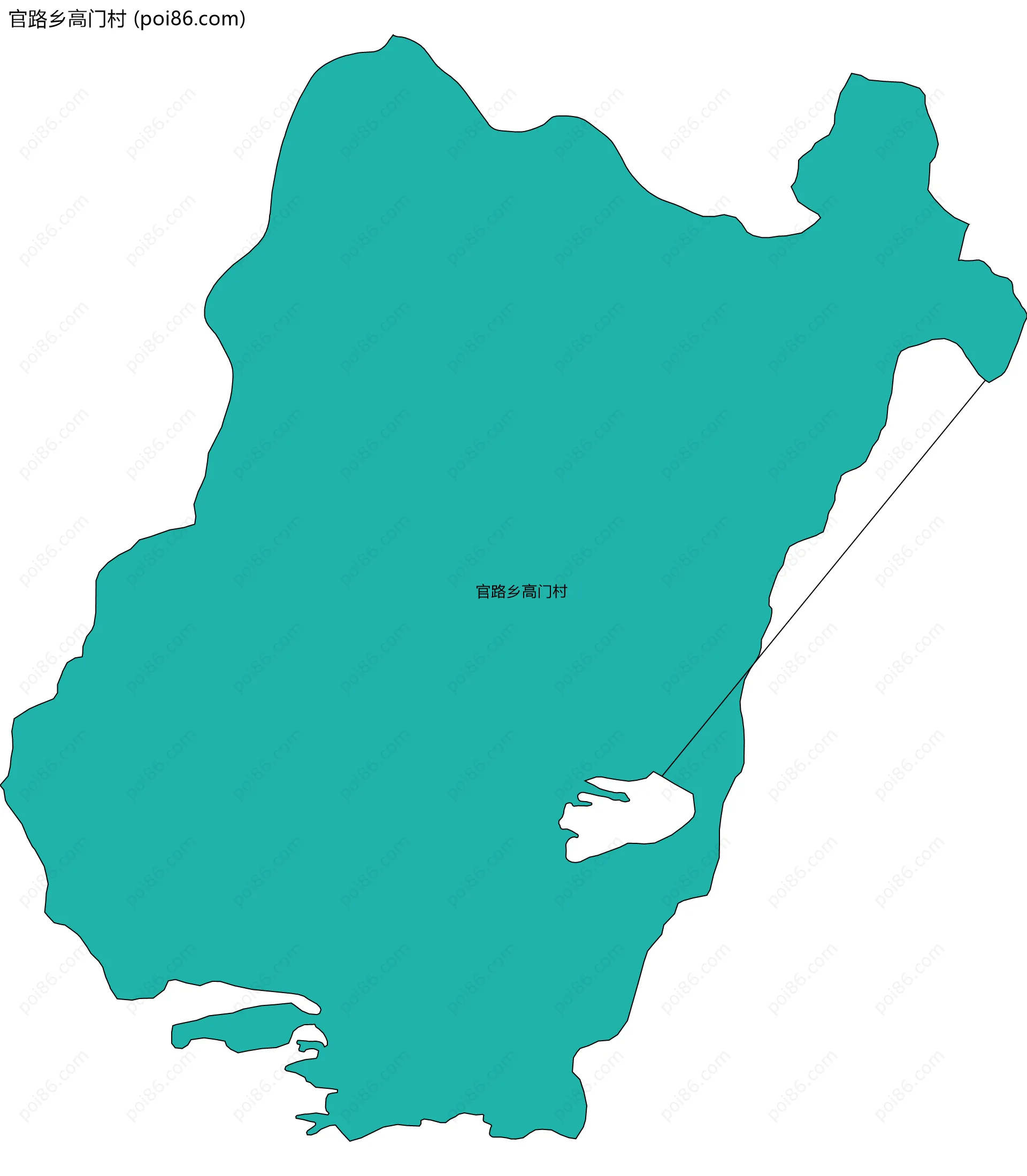 官路乡高门村边界地图