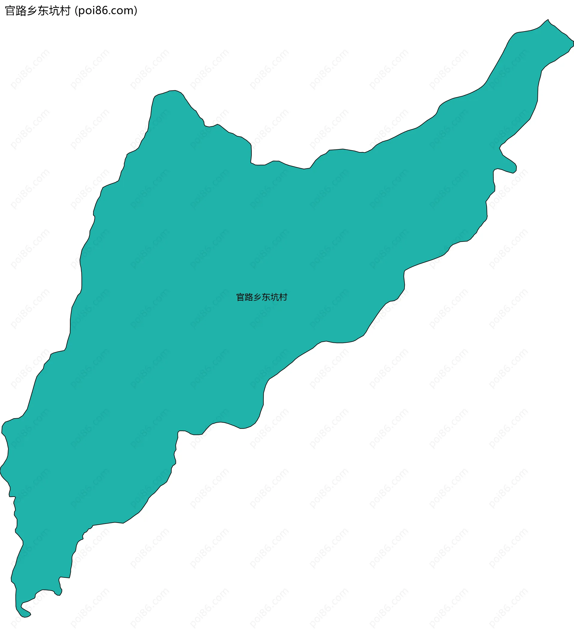 官路乡东坑村边界地图