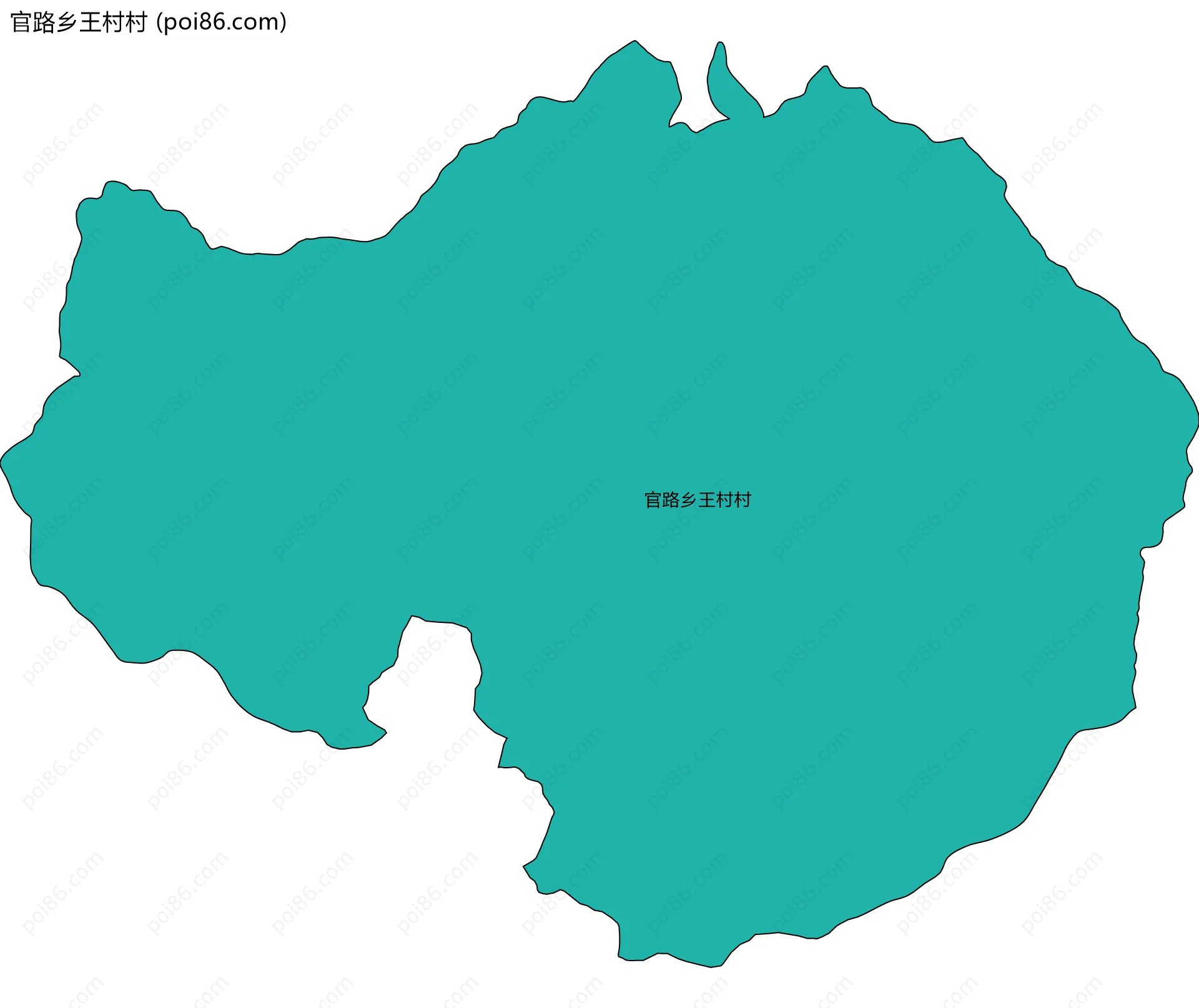 官路乡王村村边界地图