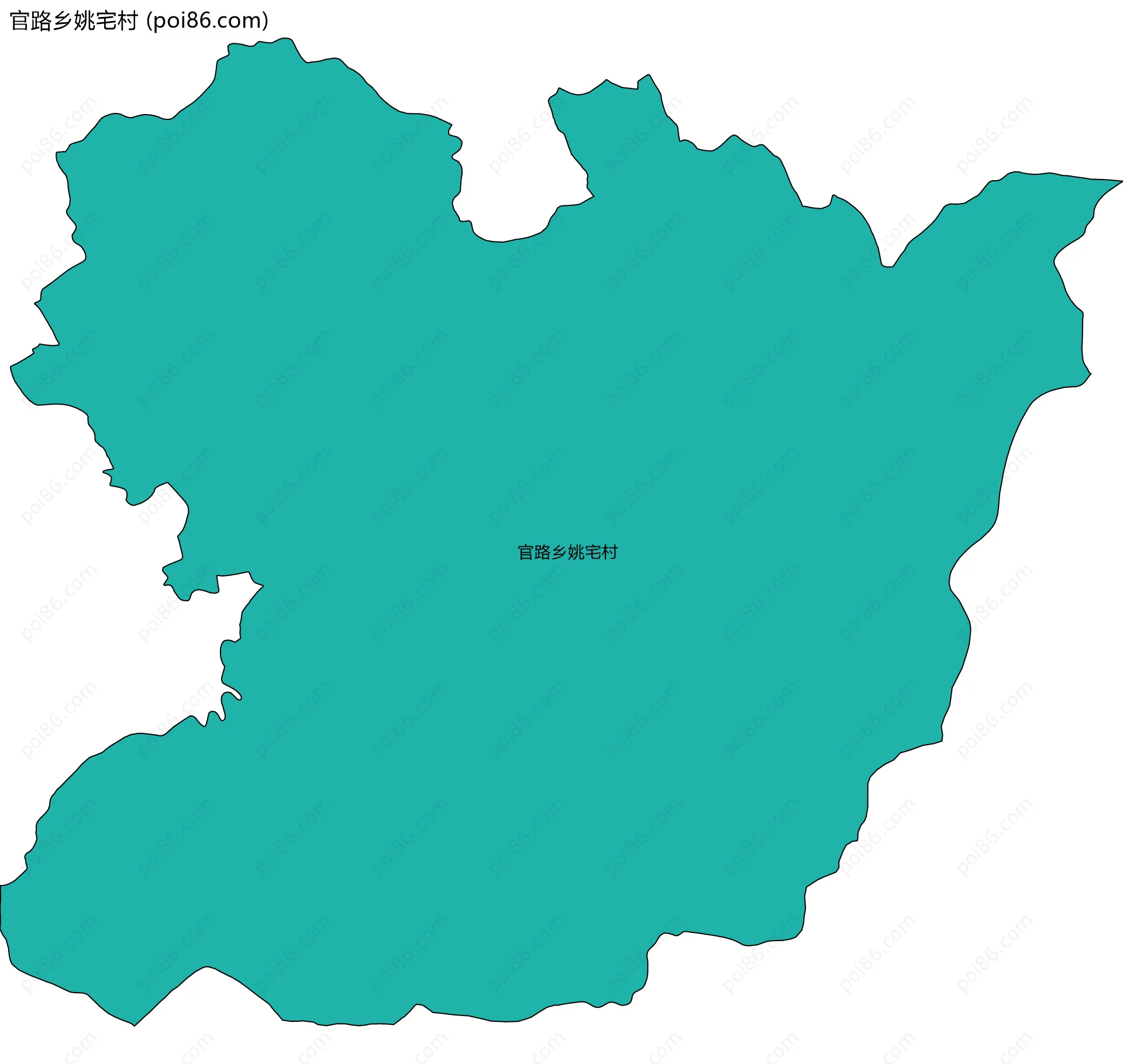 官路乡姚宅村边界地图