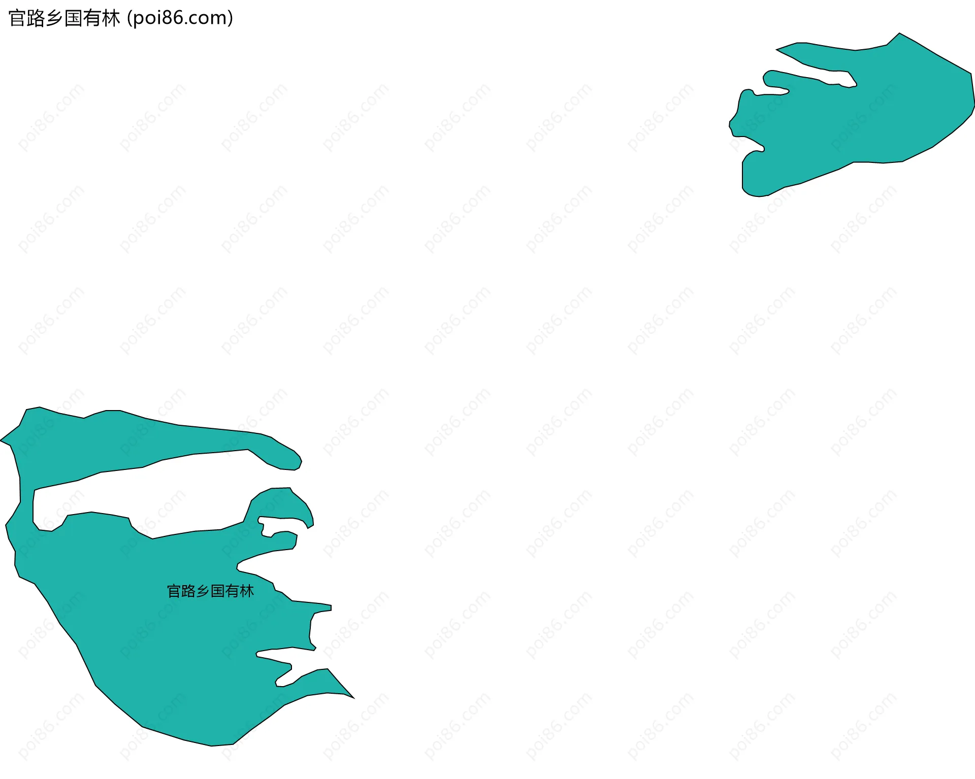 官路乡国有林边界地图