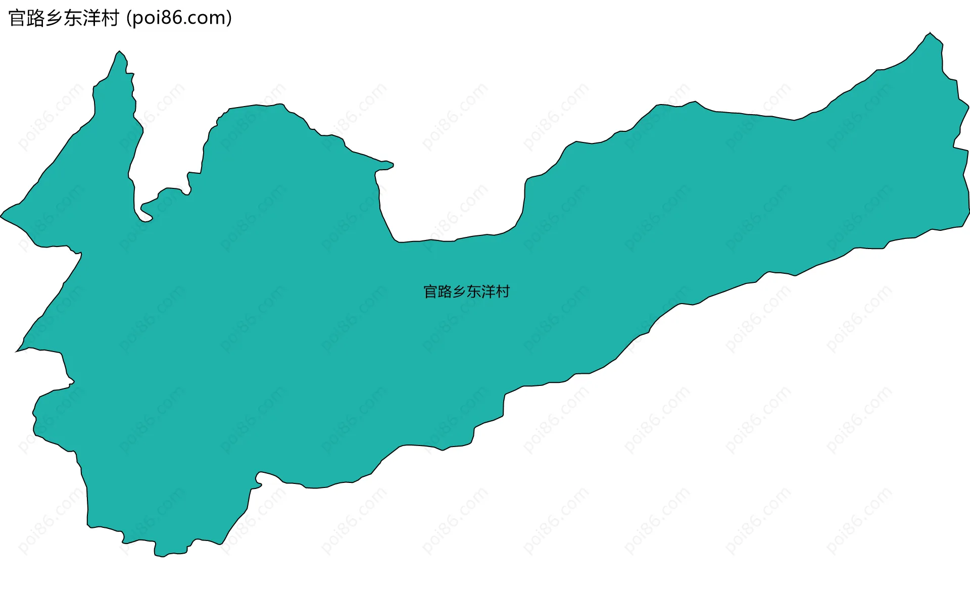 官路乡东洋村边界地图