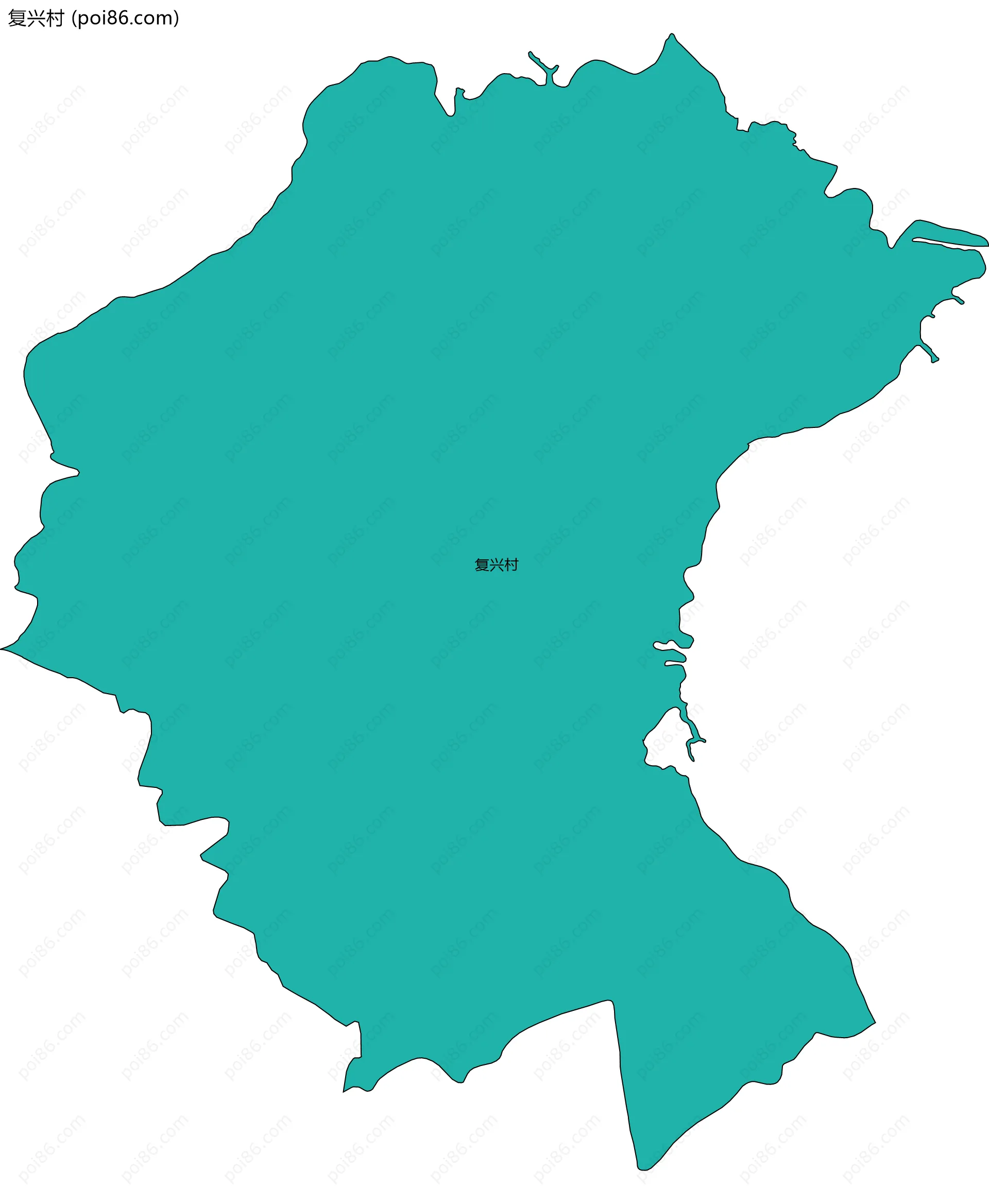 复兴村边界地图