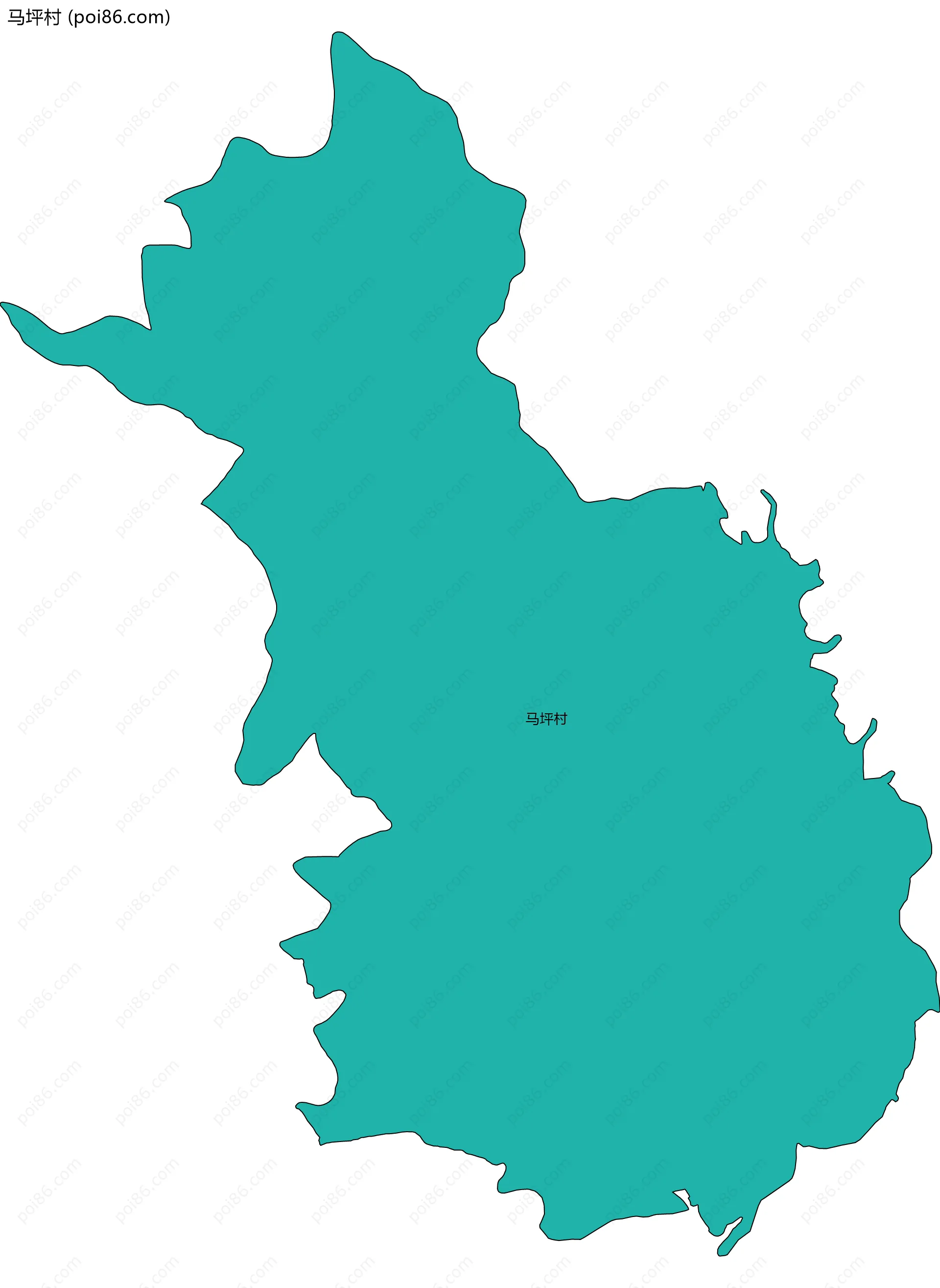 马坪村边界地图