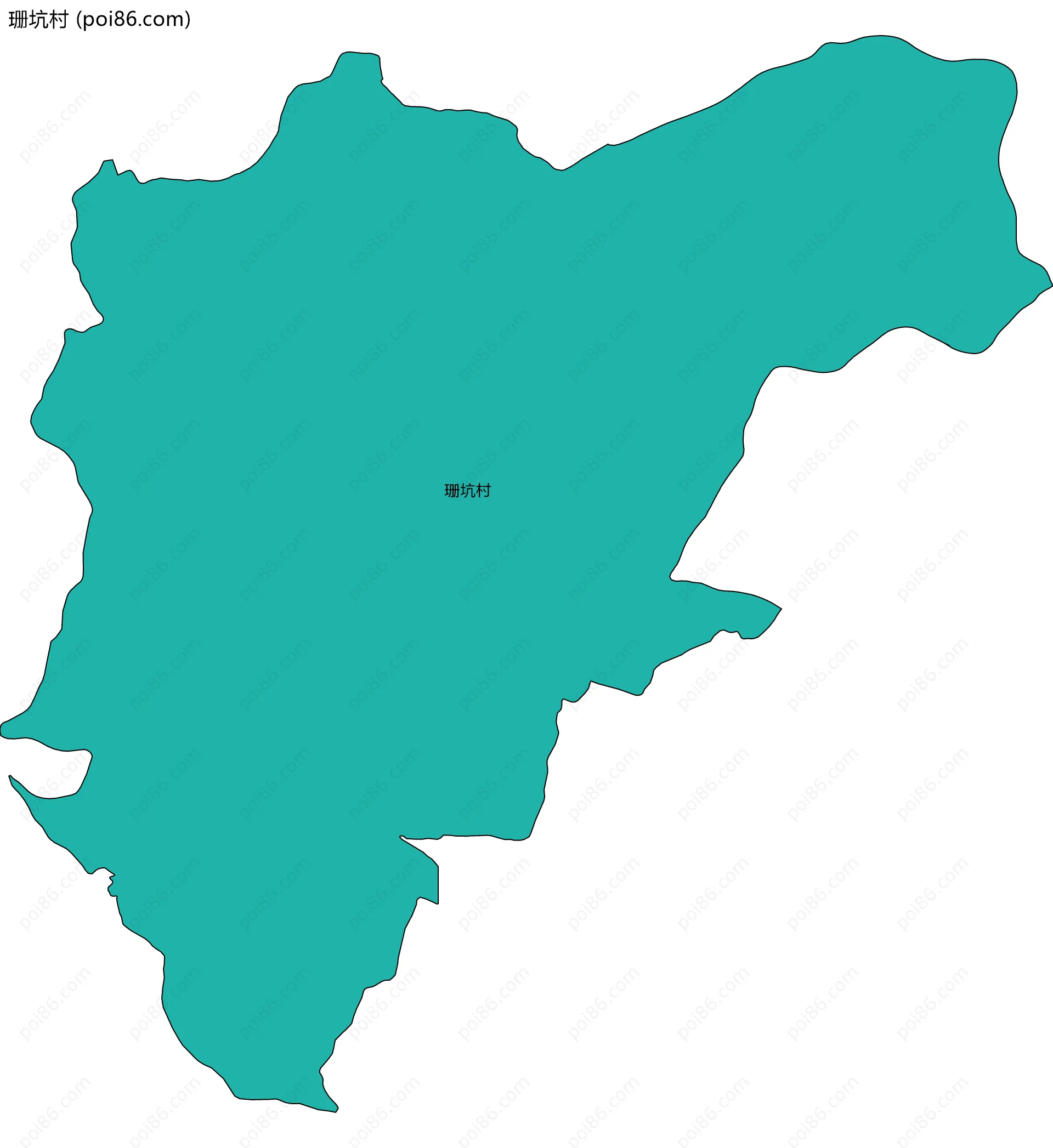 珊坑村边界地图