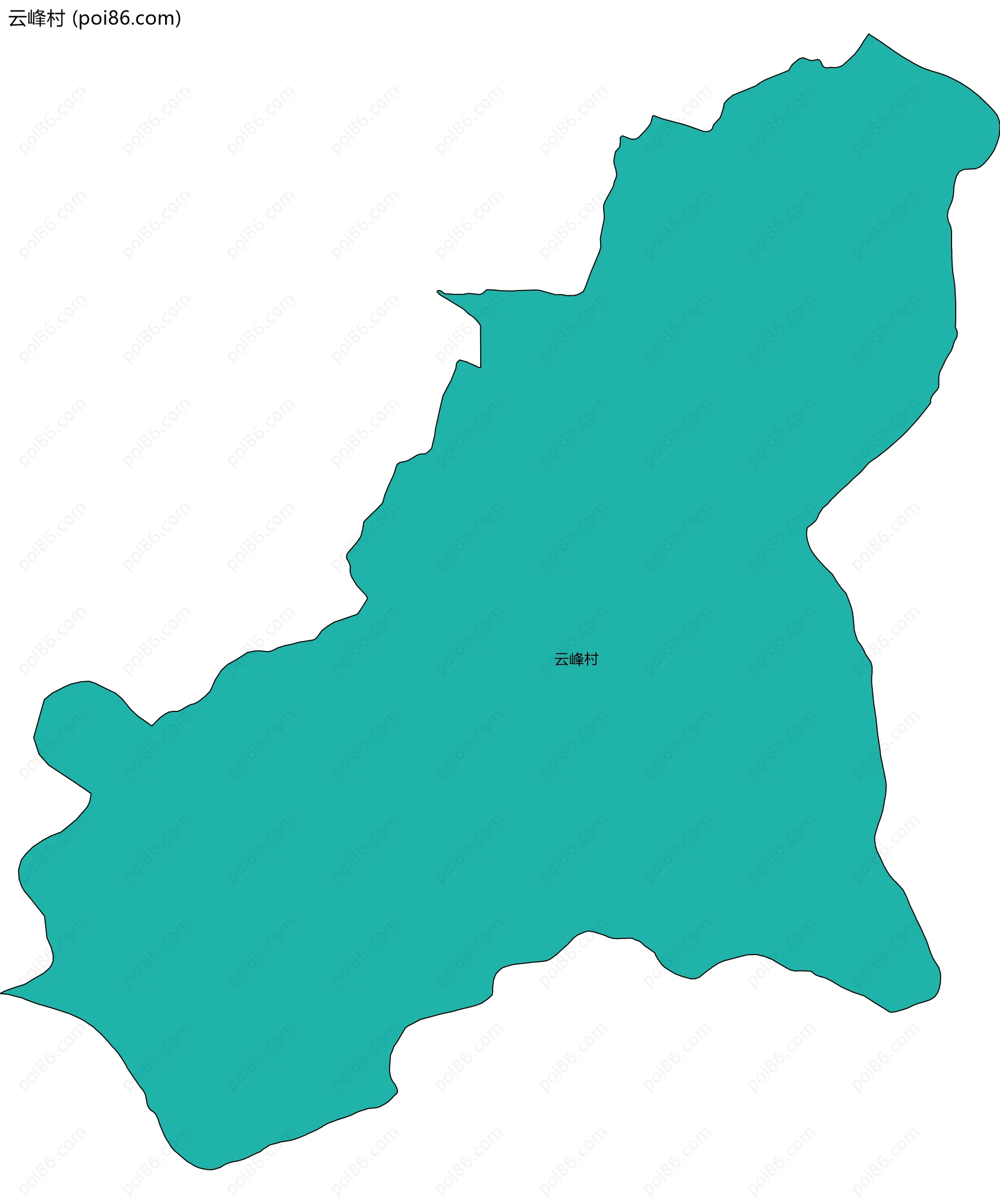 云峰村边界地图