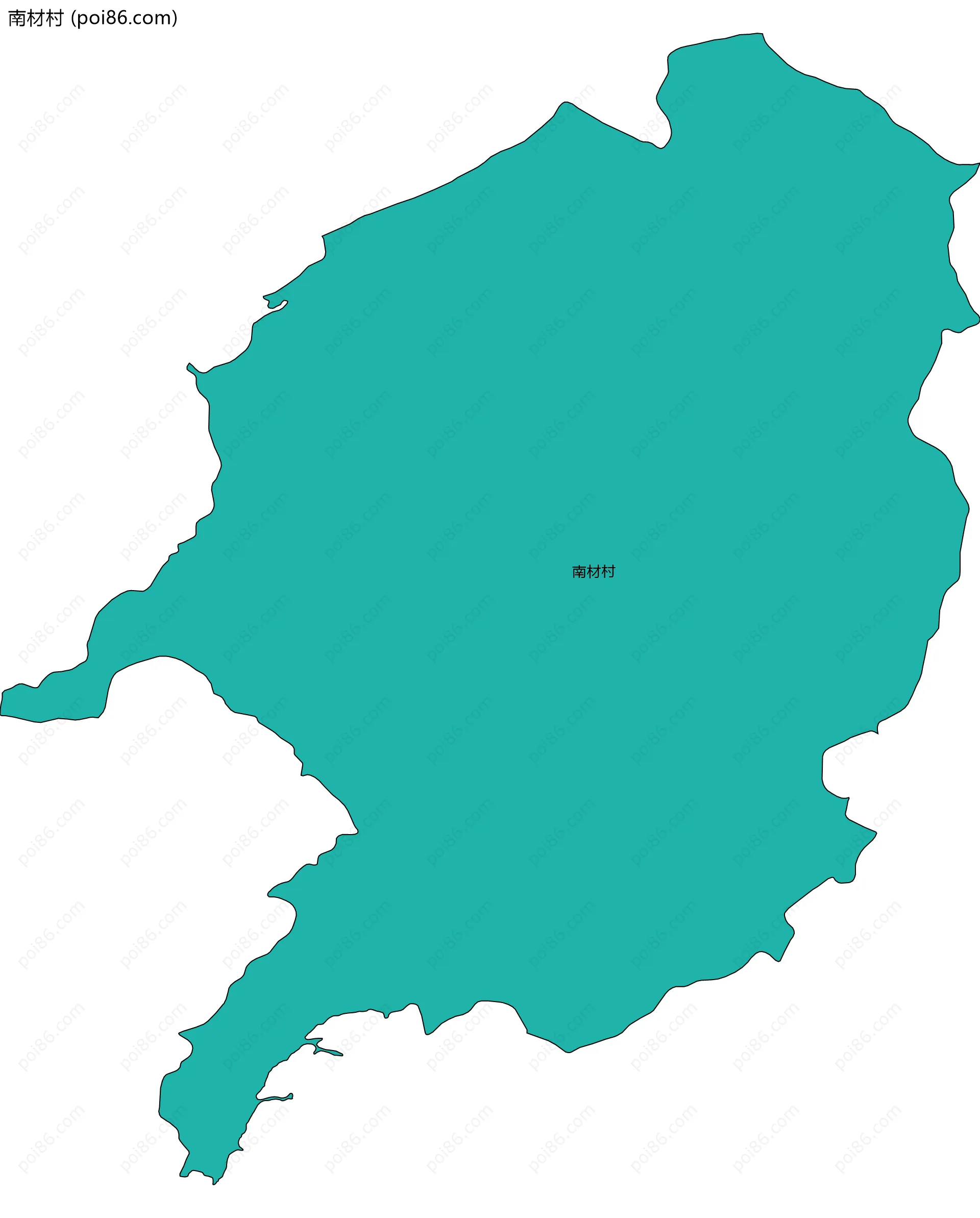 南材村边界地图
