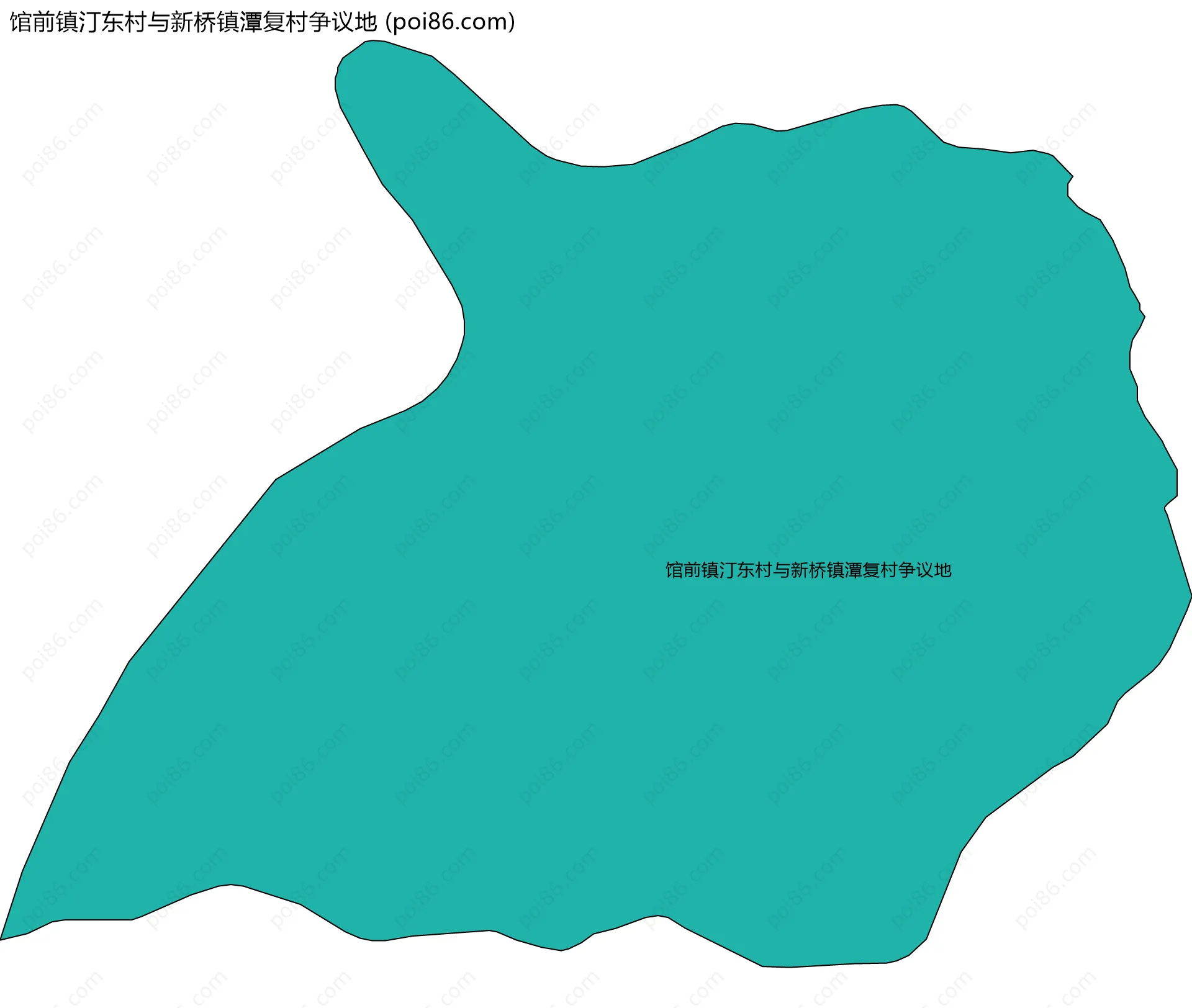馆前镇汀东村与新桥镇潭复村争议地边界地图