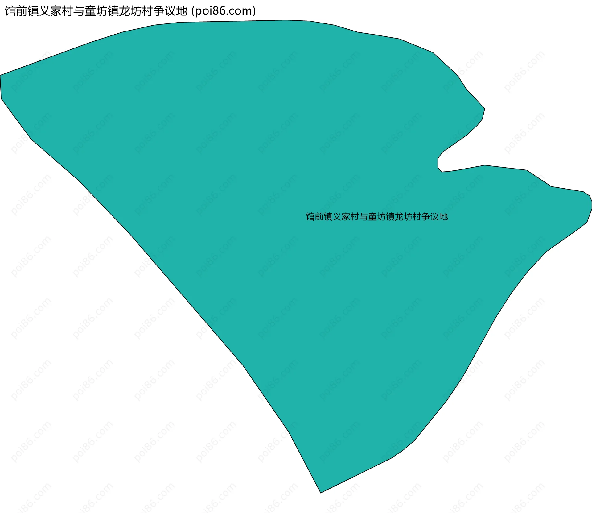 馆前镇义家村与童坊镇龙坊村争议地边界地图