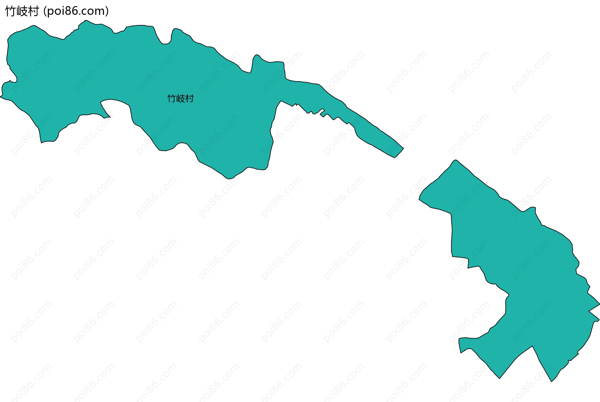 竹岐村边界地图