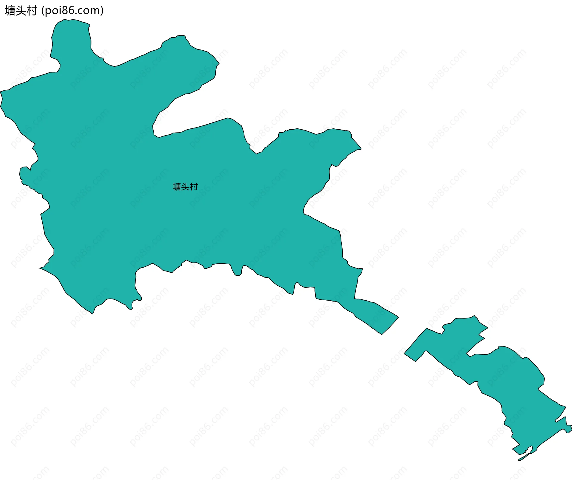 塘头村边界地图