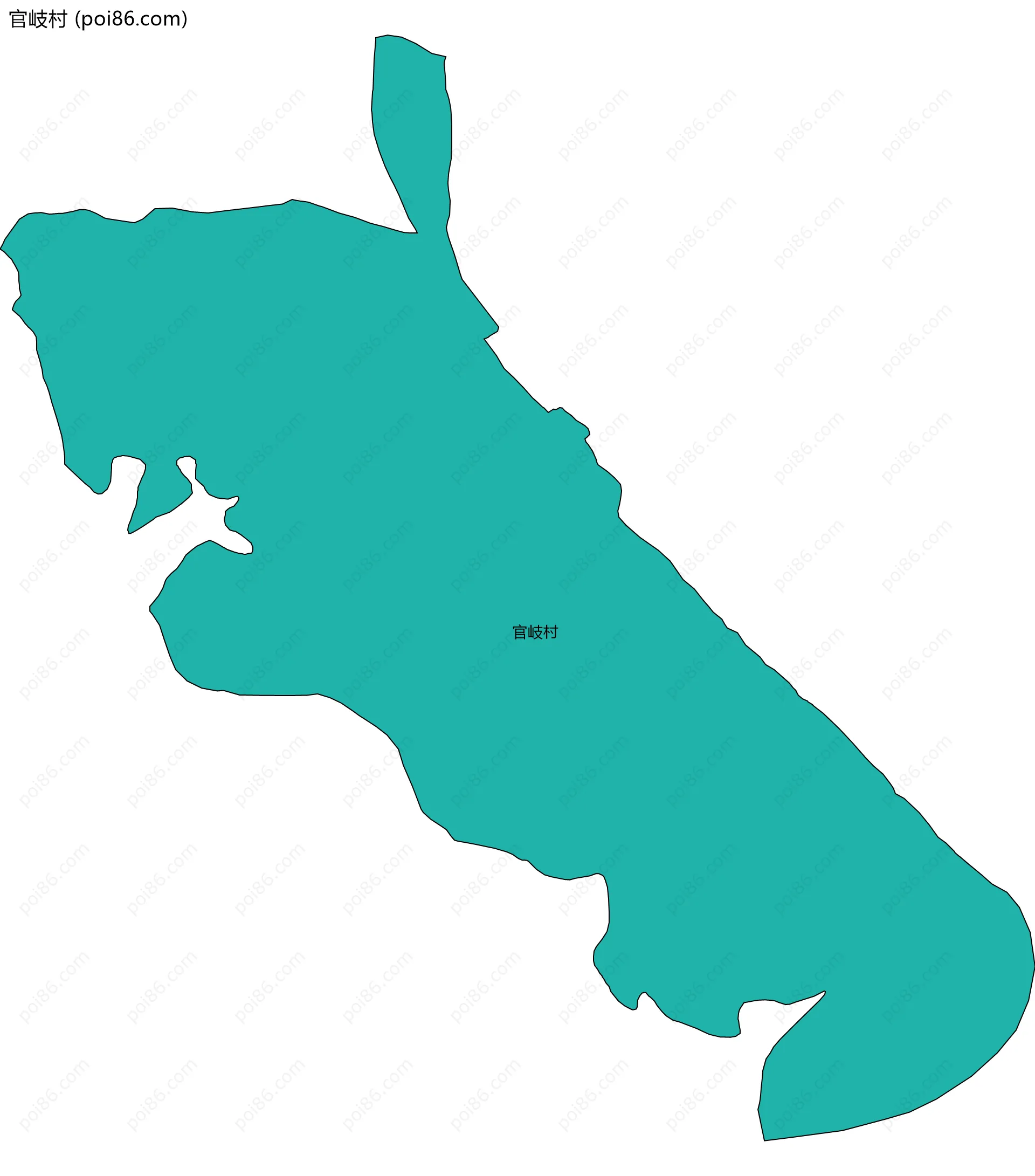 官岐村边界地图