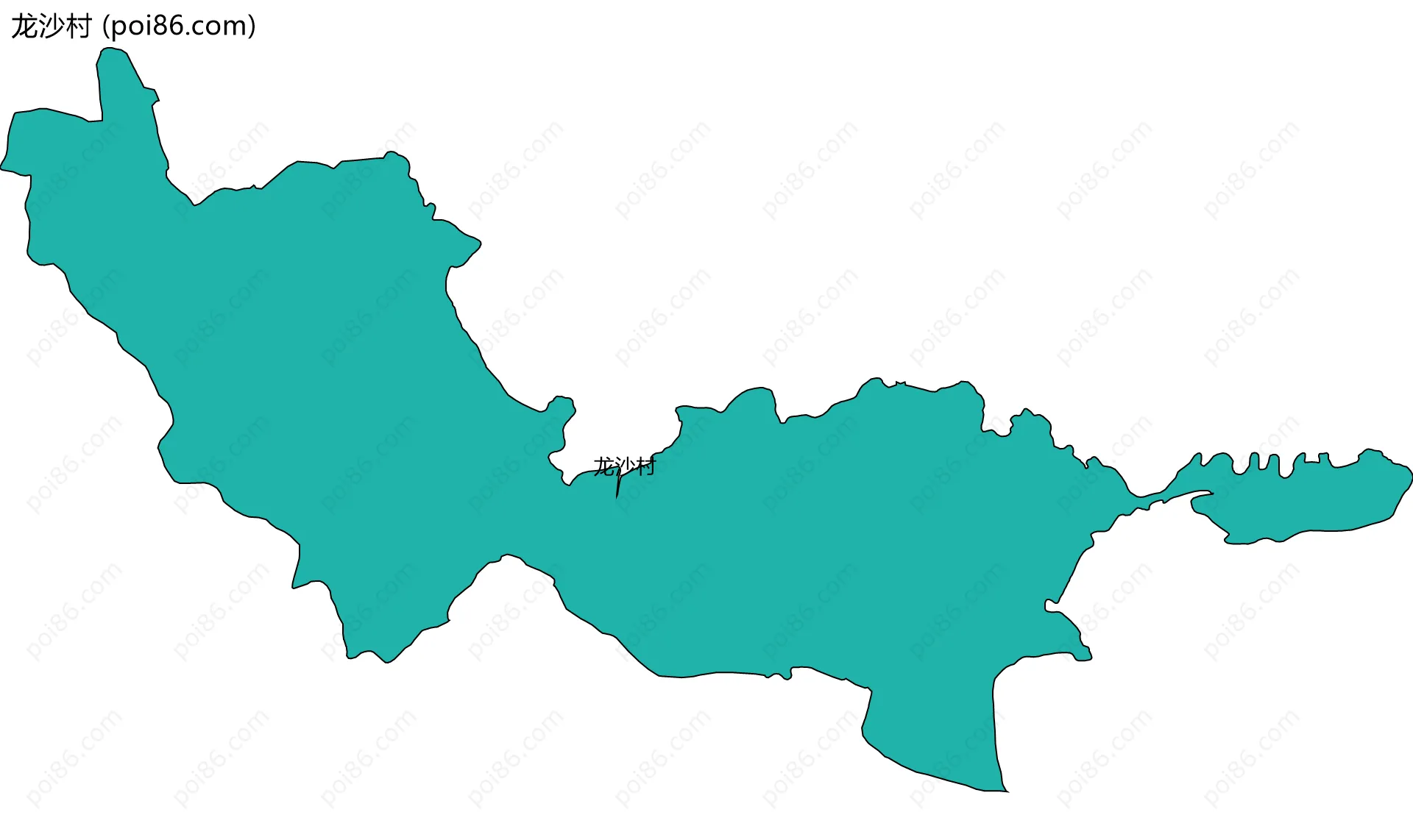 龙沙村边界地图