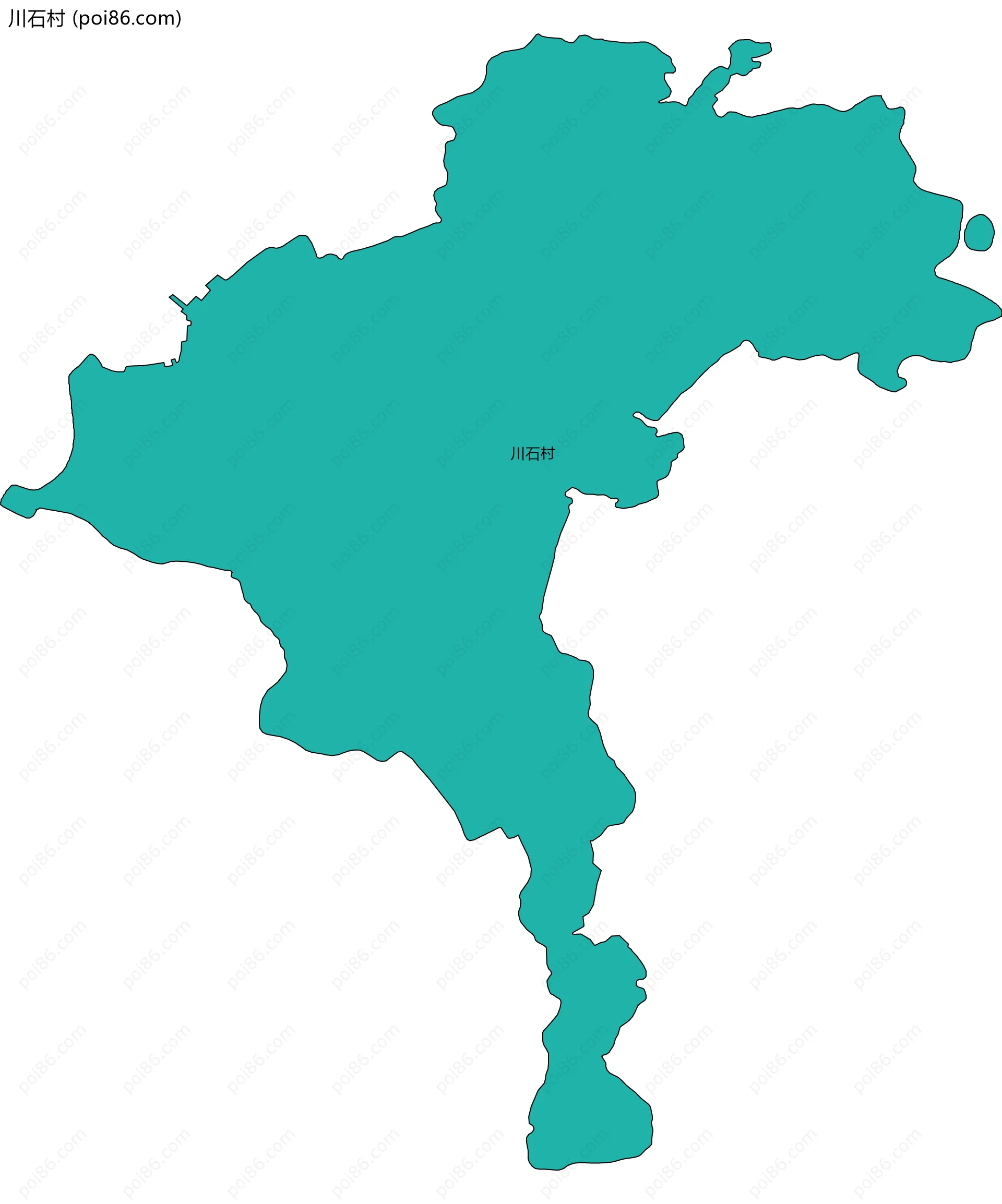 川石村边界地图