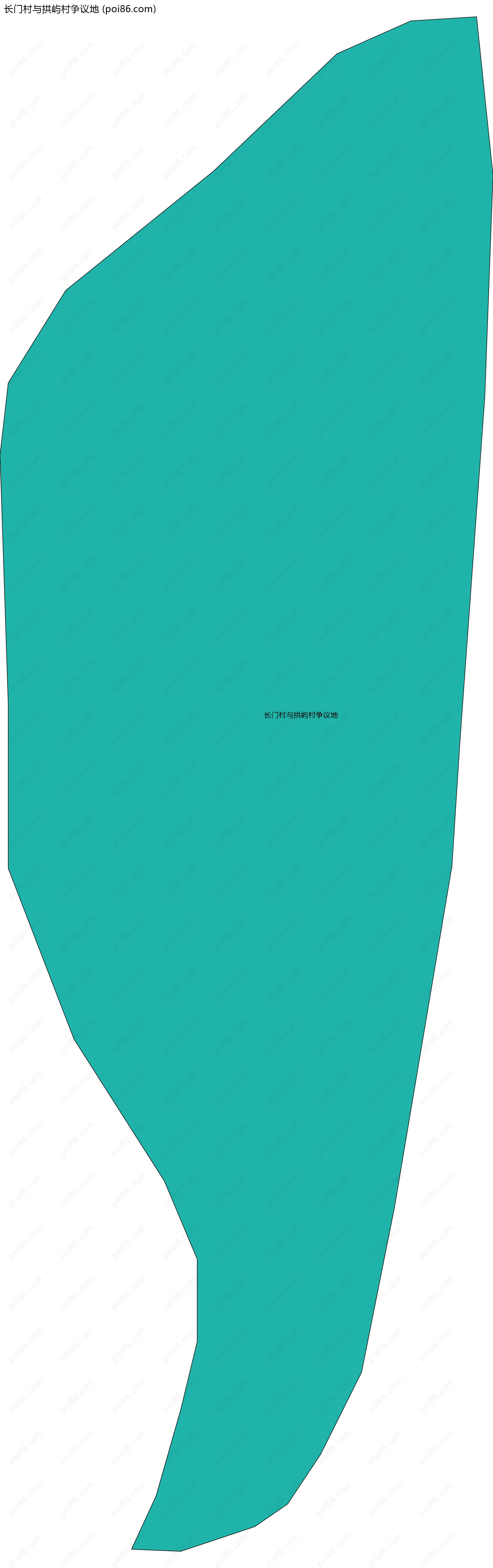 长门村与拱屿村争议地边界地图