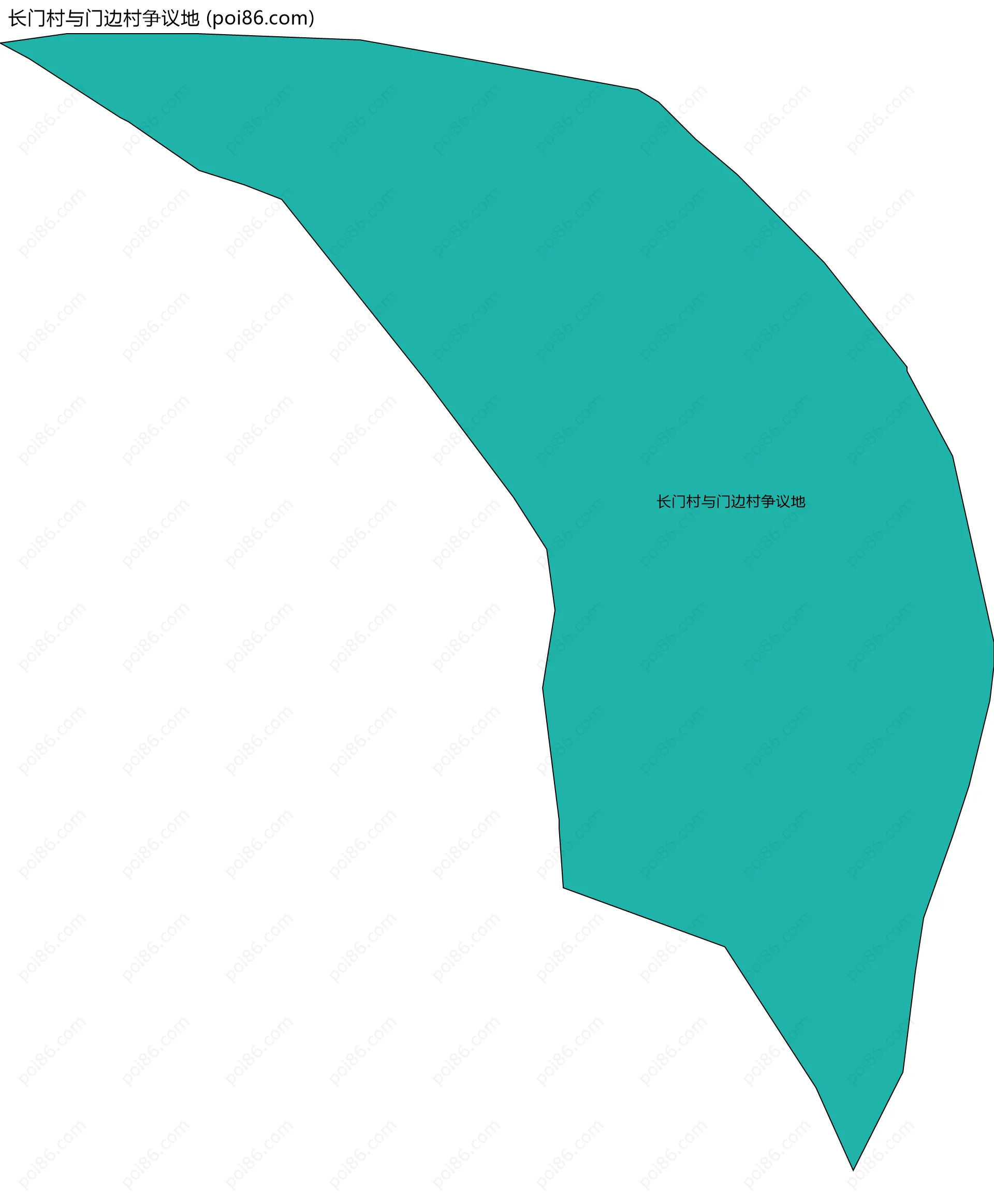 长门村与门边村争议地边界地图