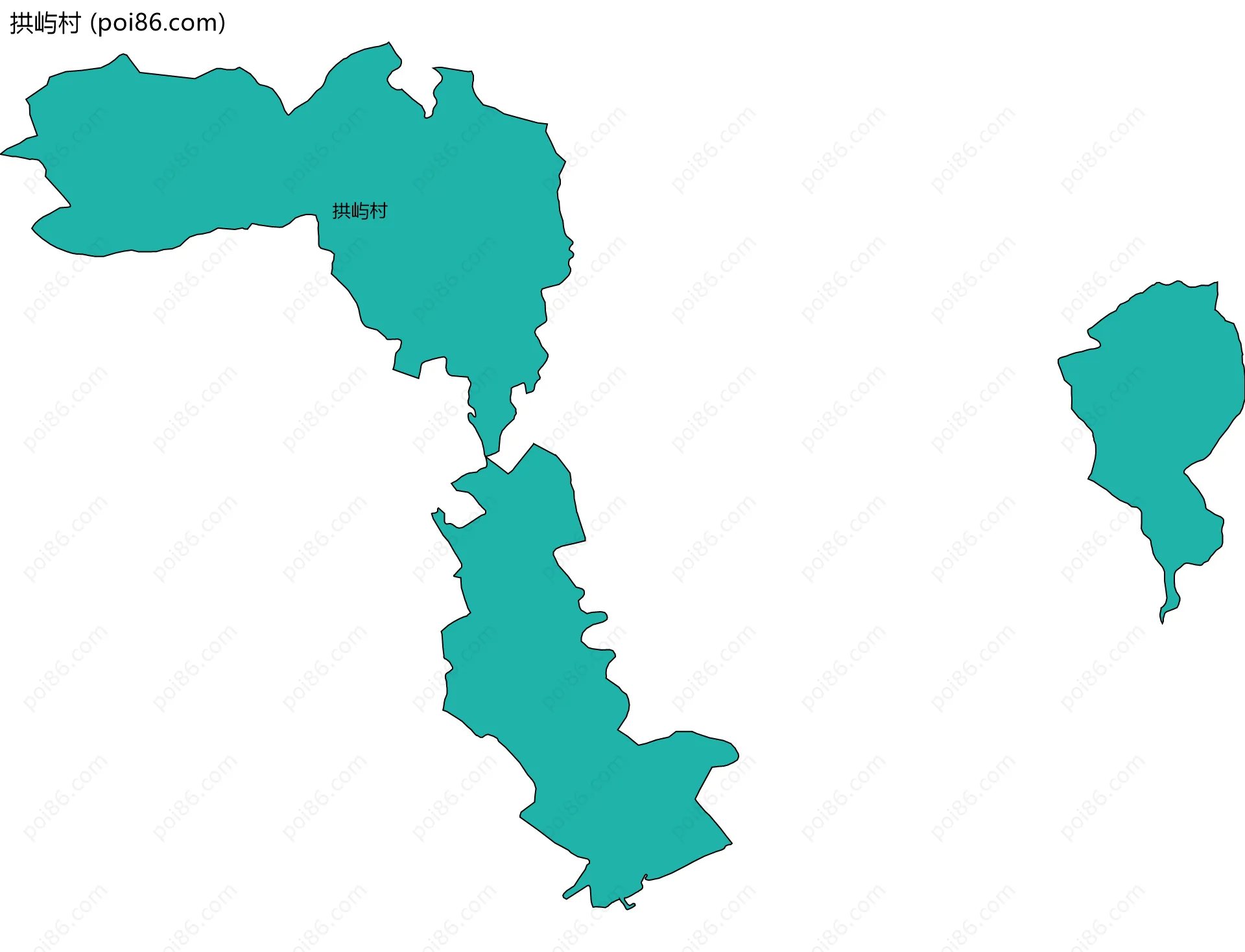 拱屿村边界地图