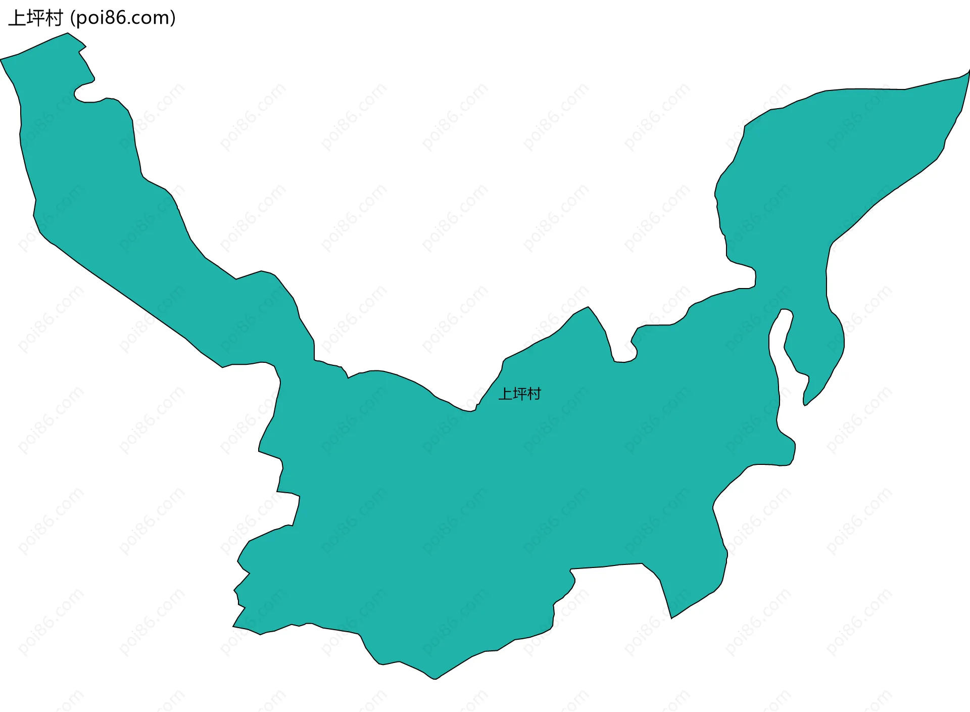 上坪村边界地图