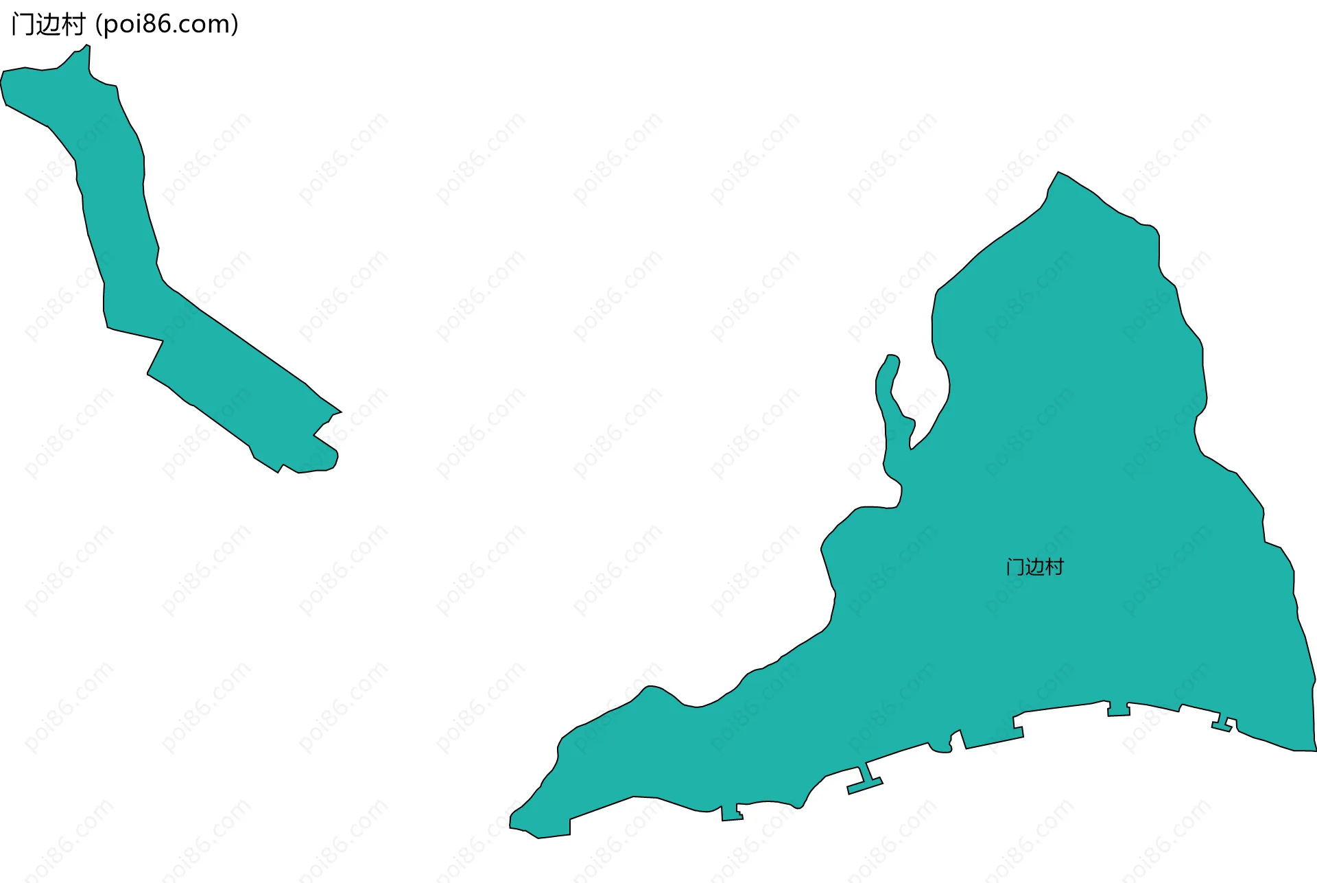 门边村边界地图