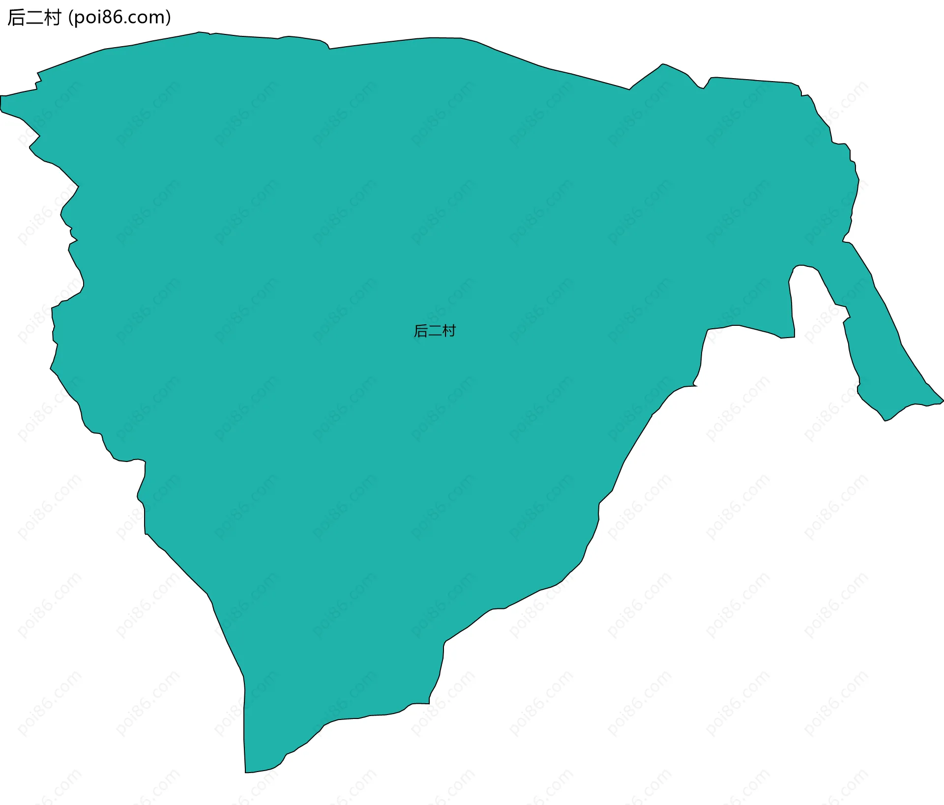 后二村边界地图