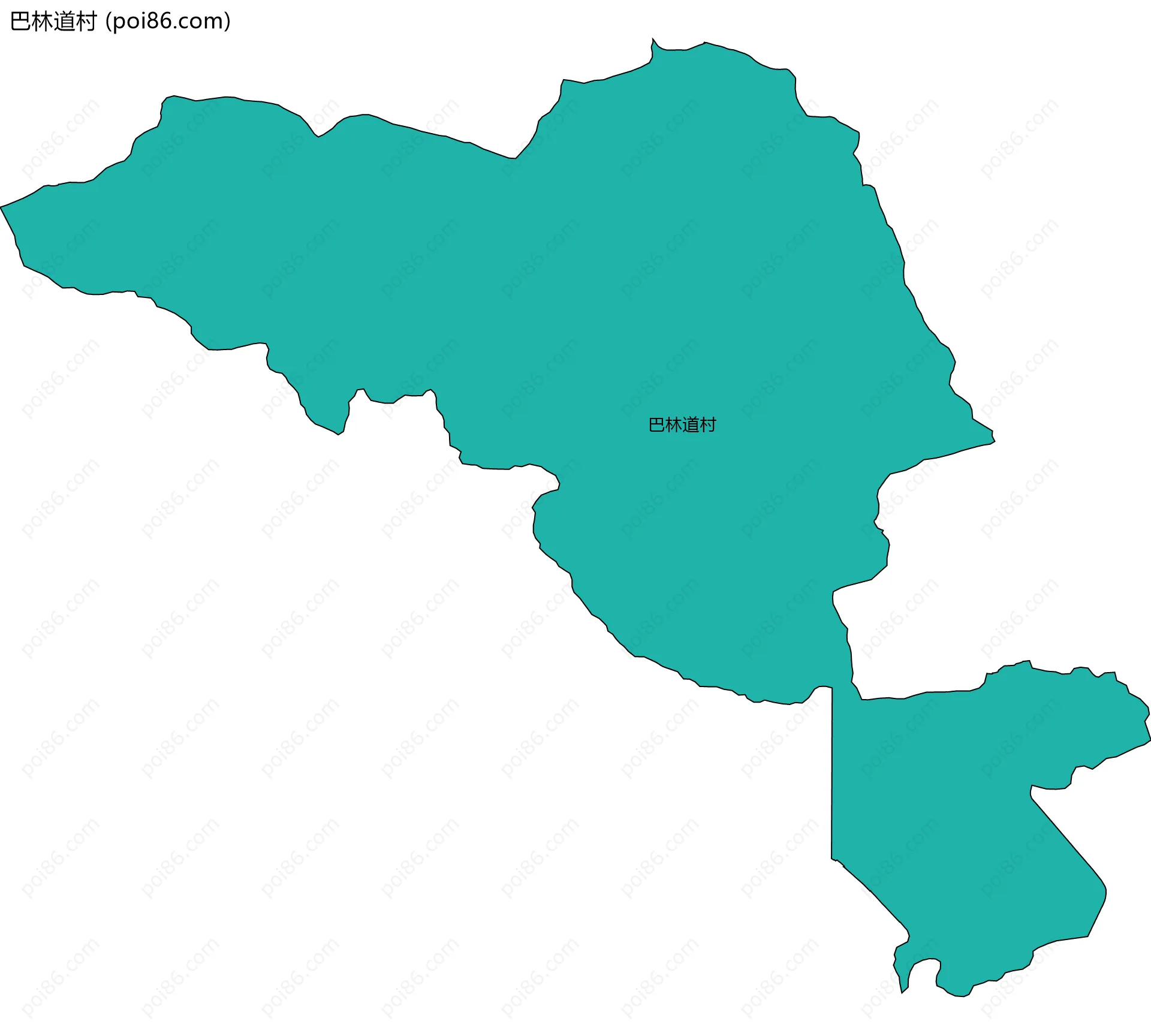 巴林道村边界地图