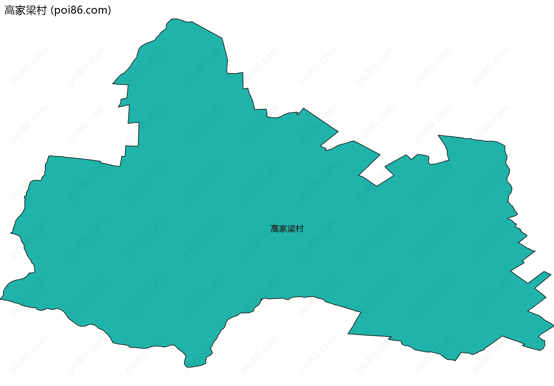 高家梁村边界地图