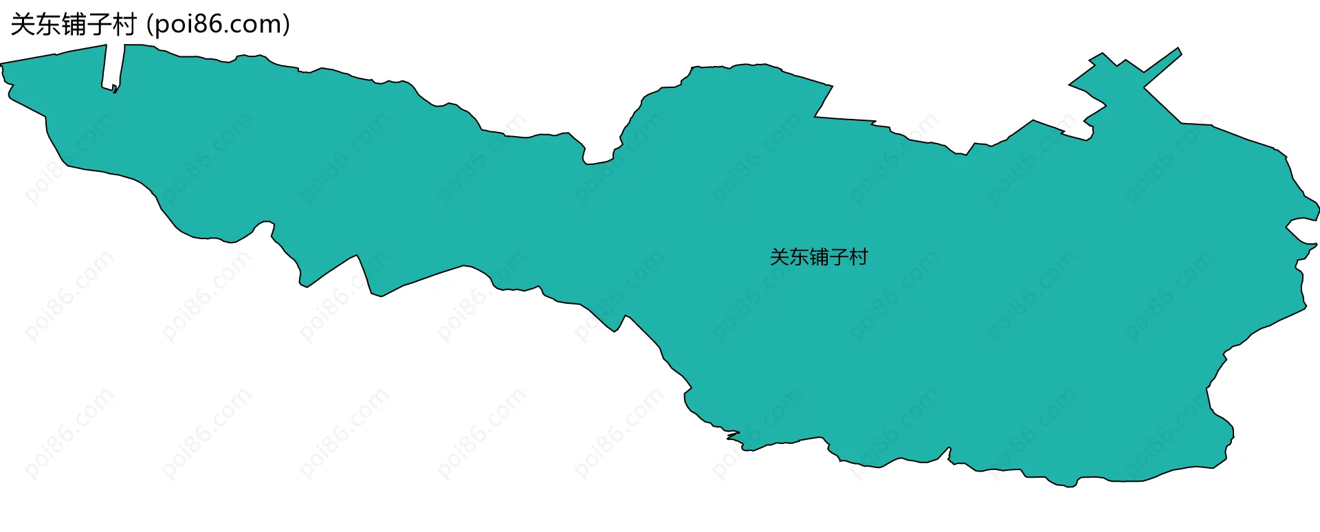 关东铺子村边界地图