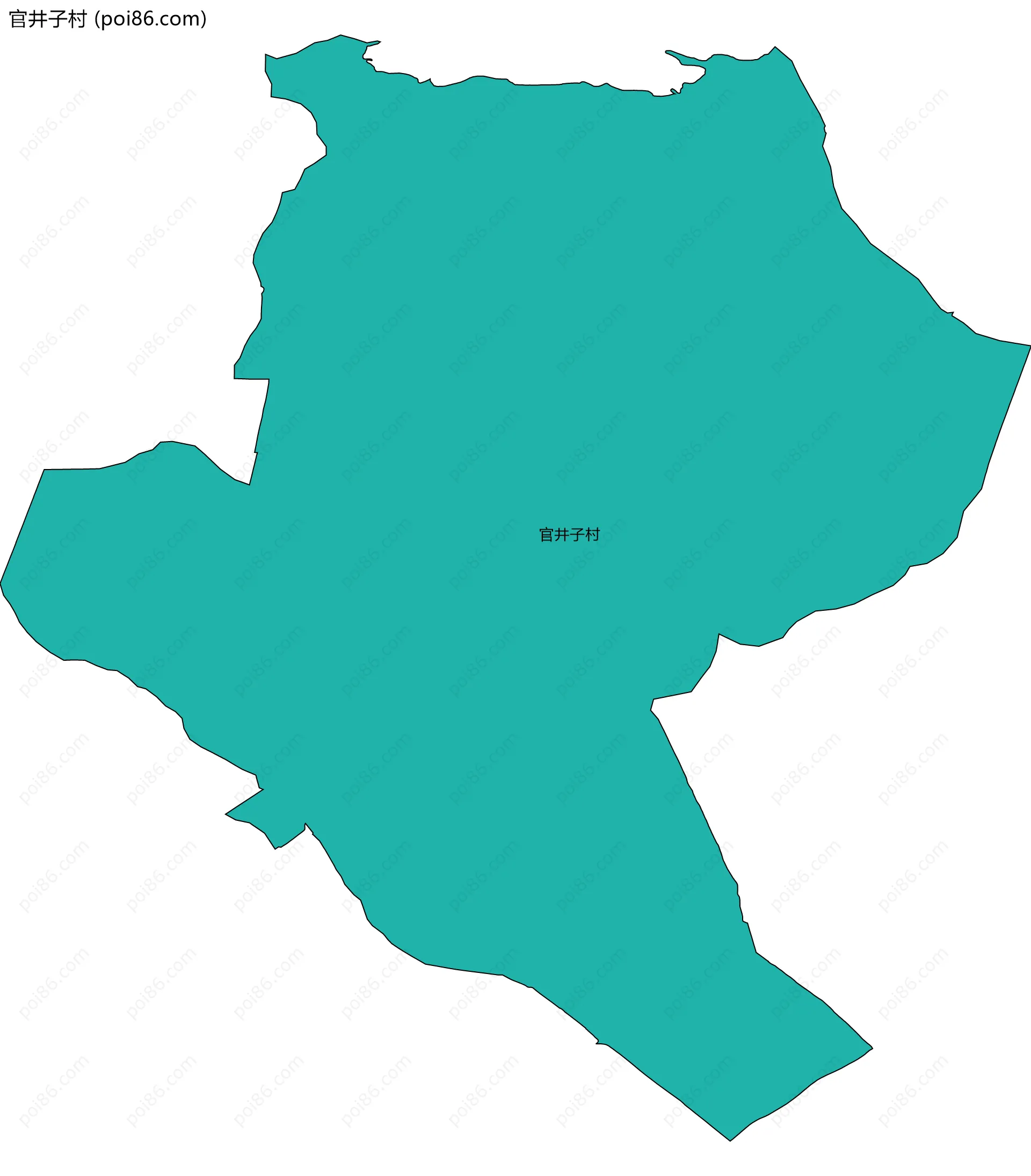 官井子村边界地图