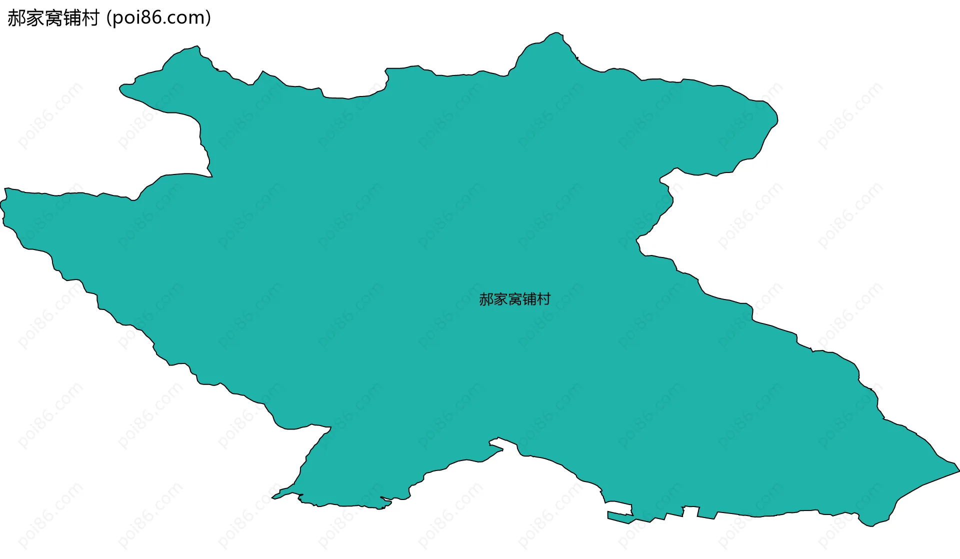 郝家窝铺村边界地图