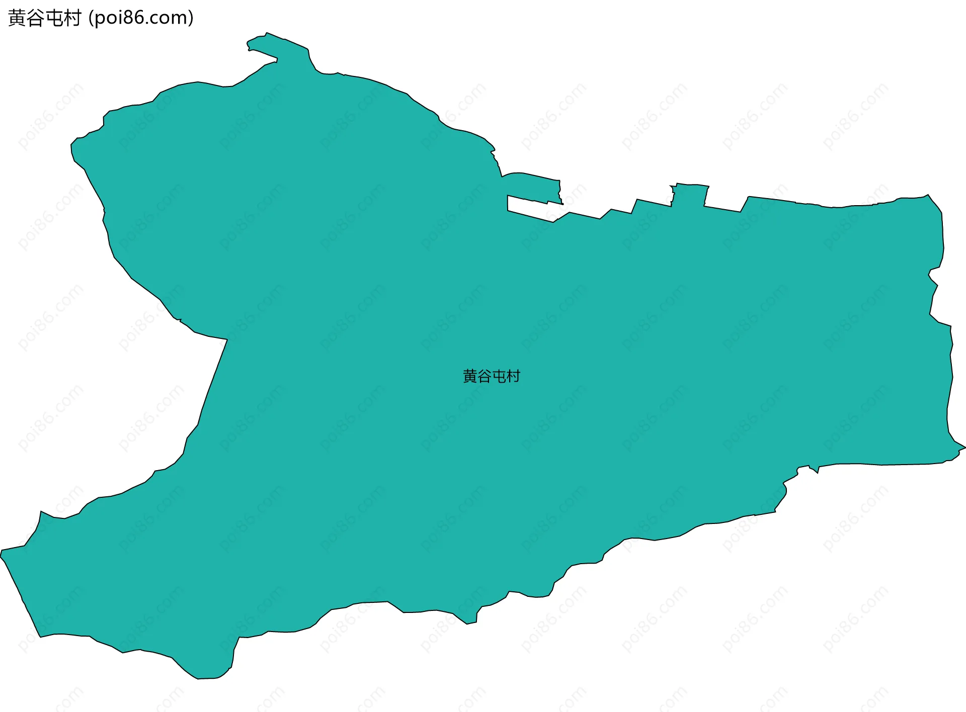 黄谷屯村边界地图