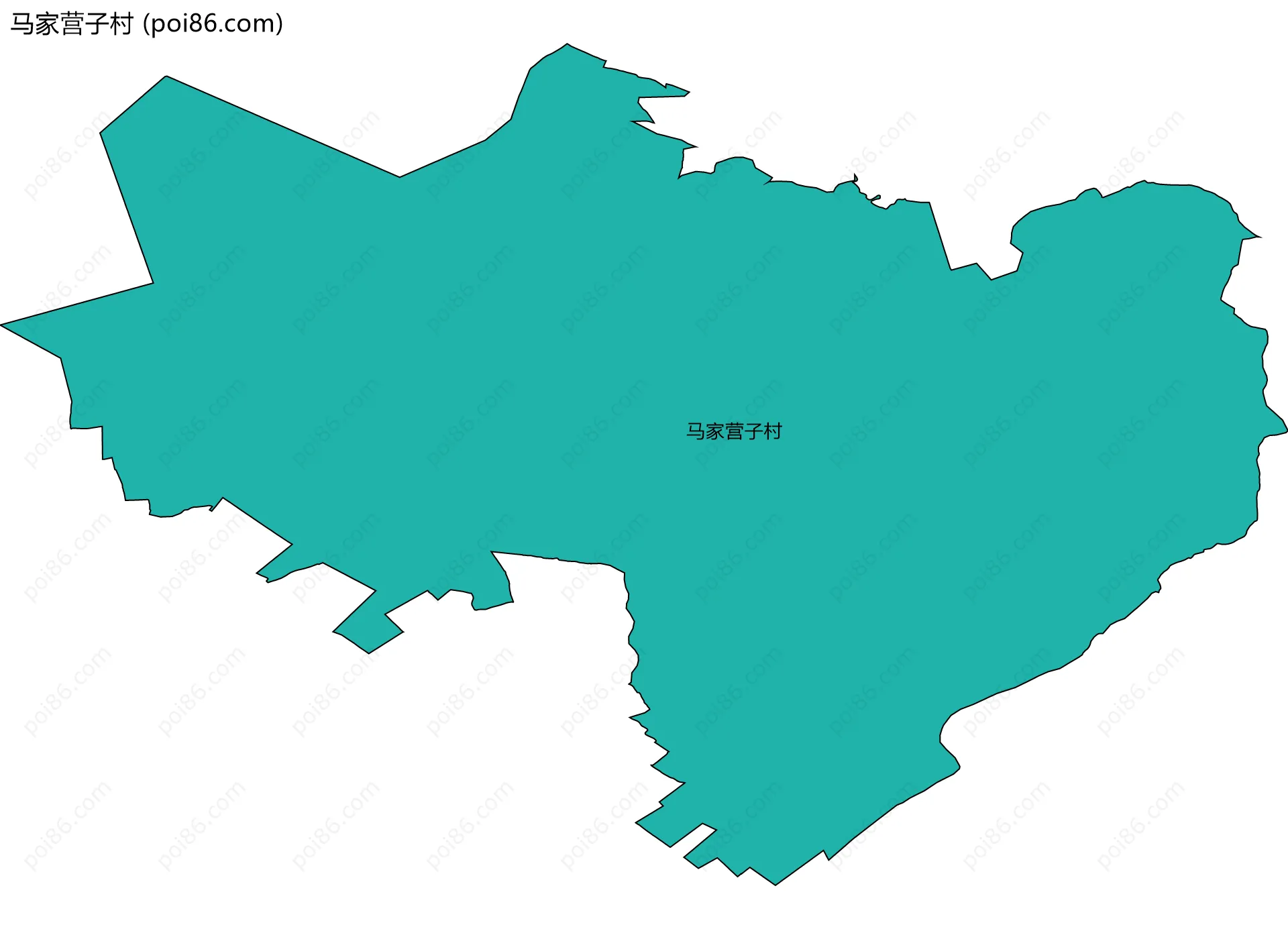 马家营子村边界地图