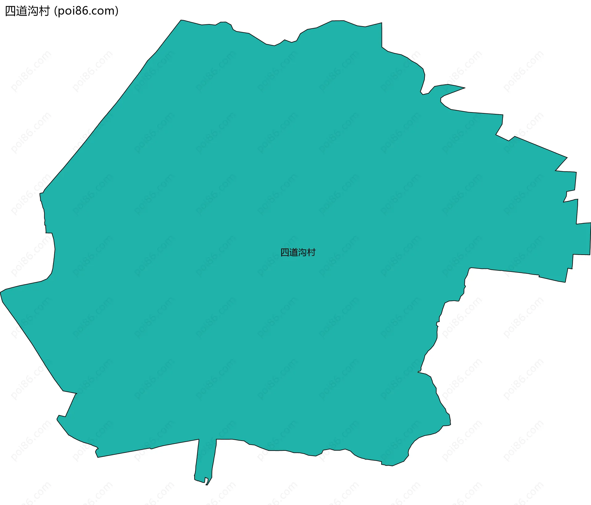 四道沟村边界地图