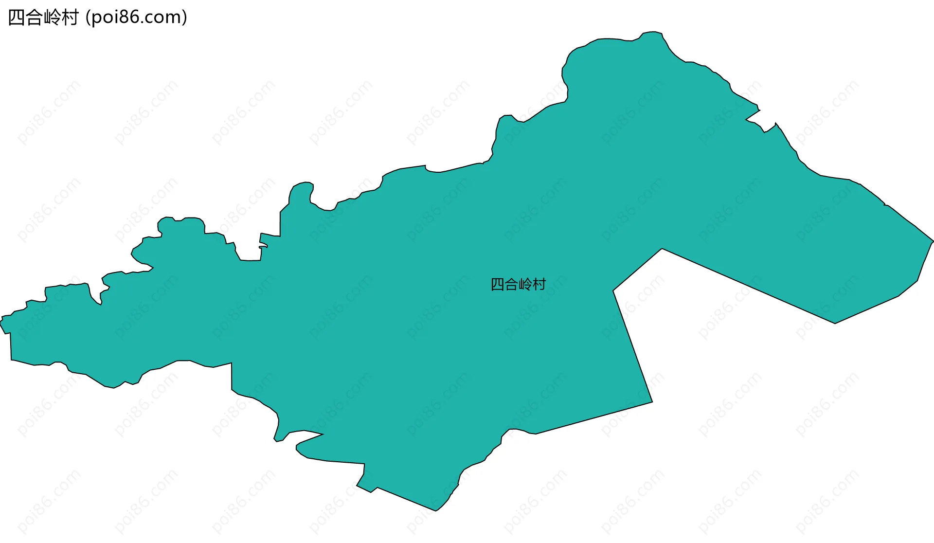 四合岭村边界地图