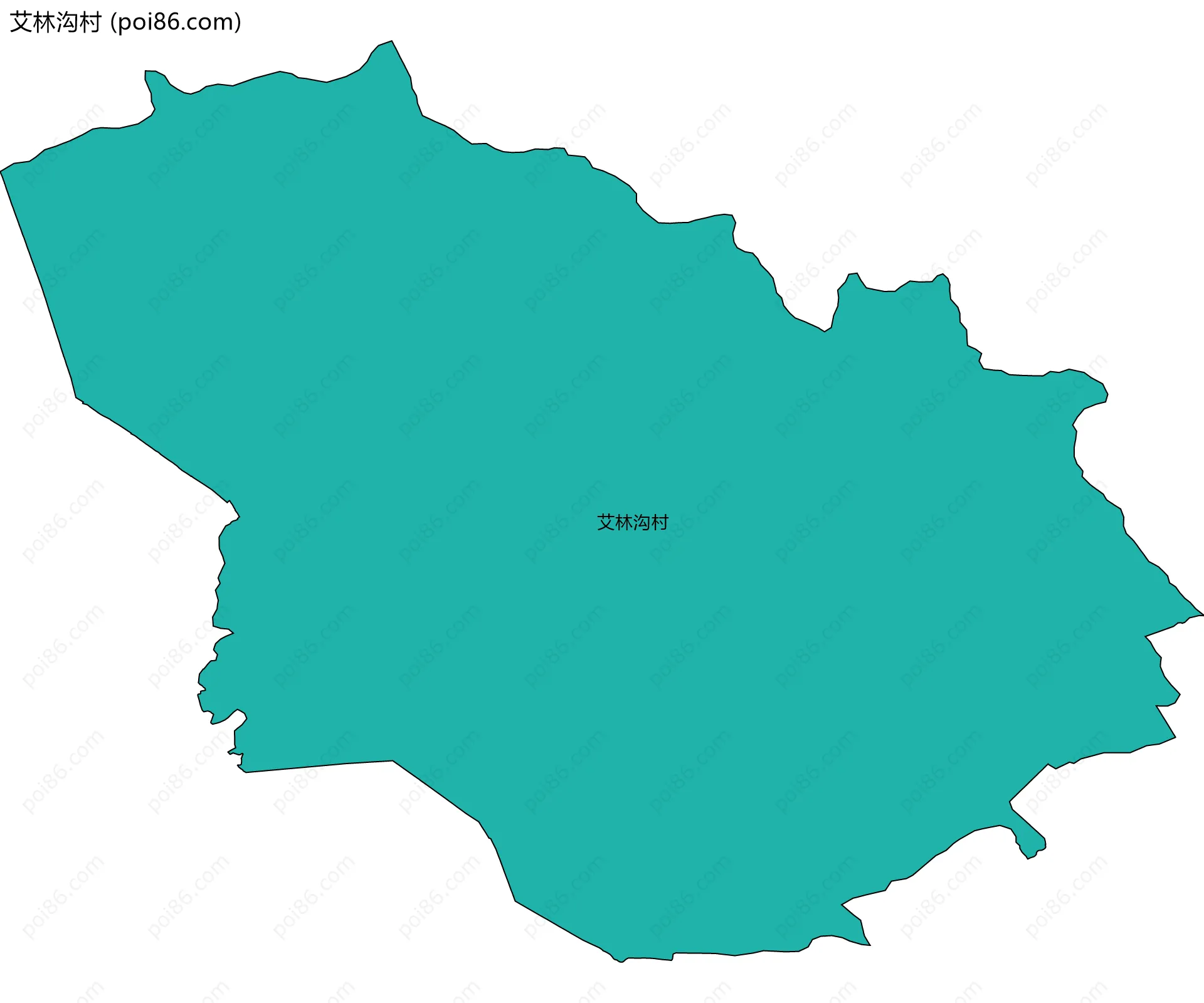 艾林沟村边界地图