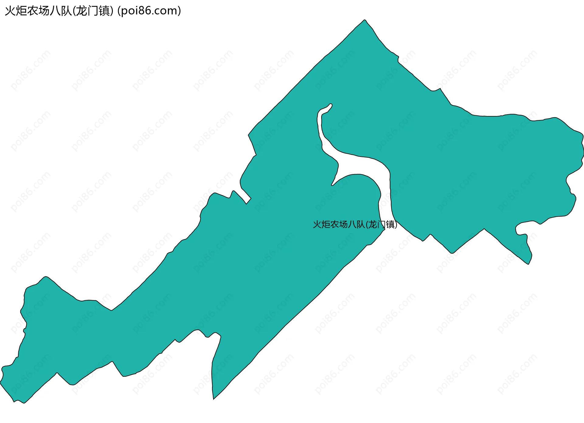 火炬农场八队(龙门镇)边界地图