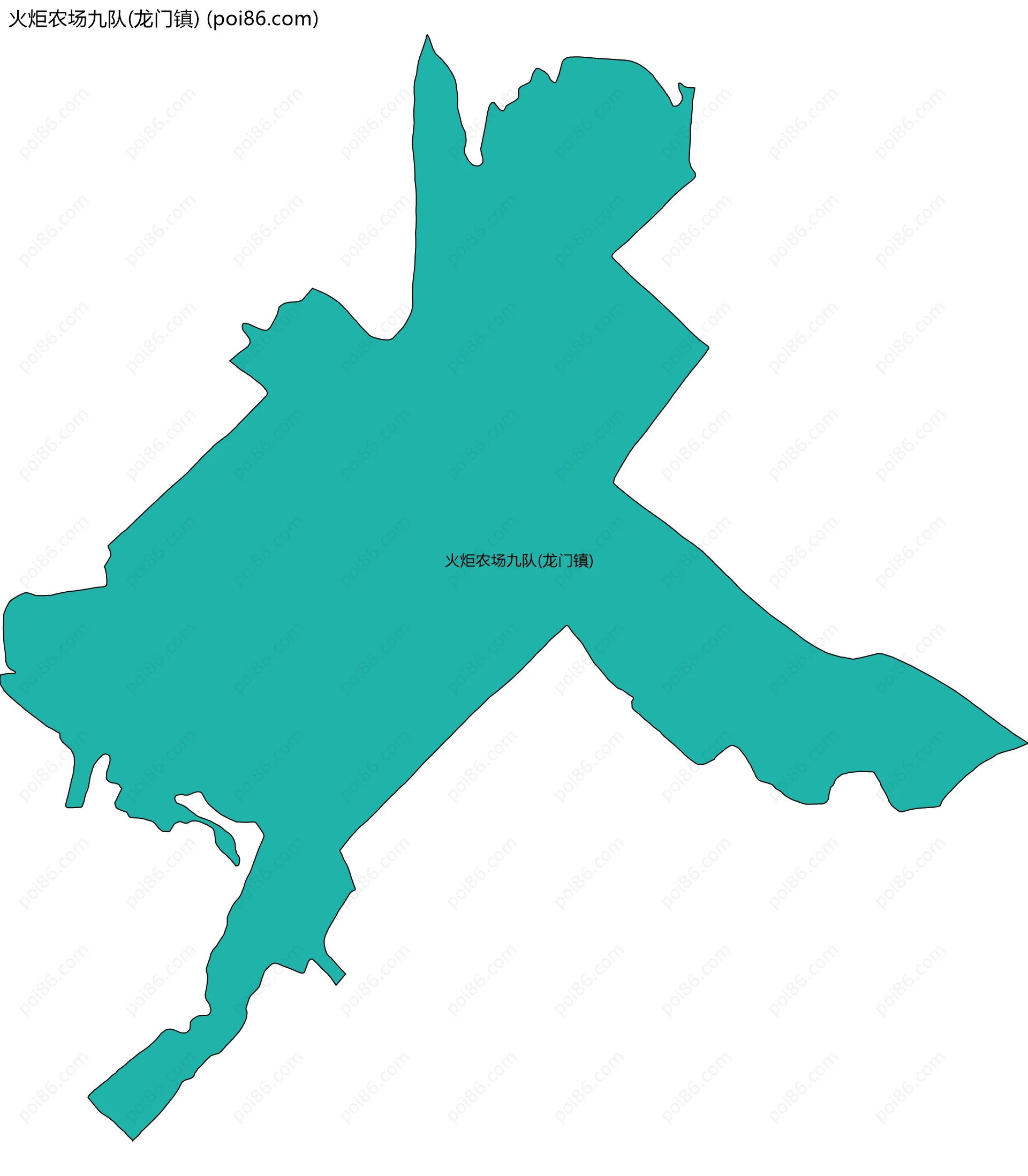 火炬农场九队(龙门镇)边界地图