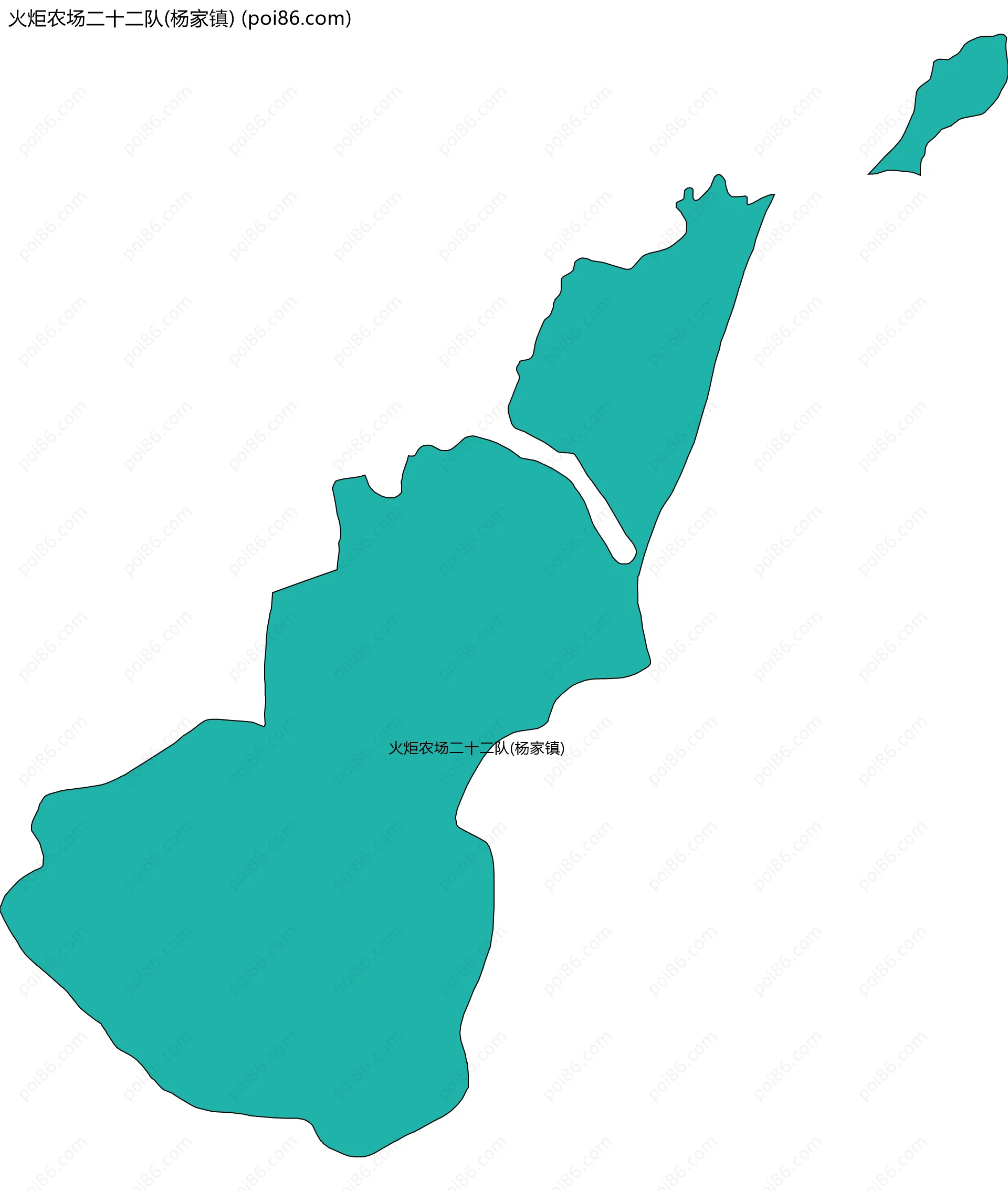 火炬农场二十二队(杨家镇)边界地图