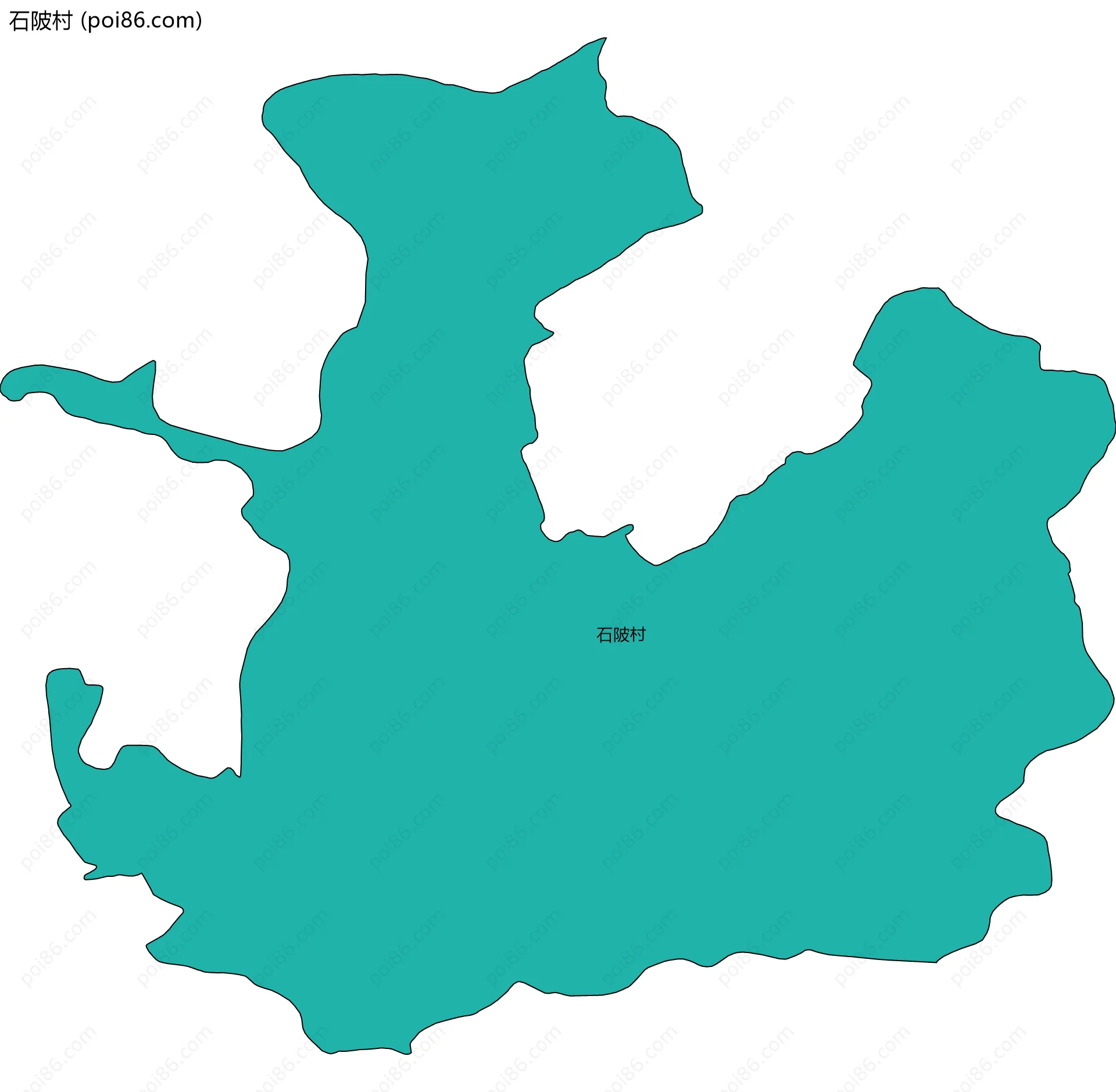 石陂村边界地图